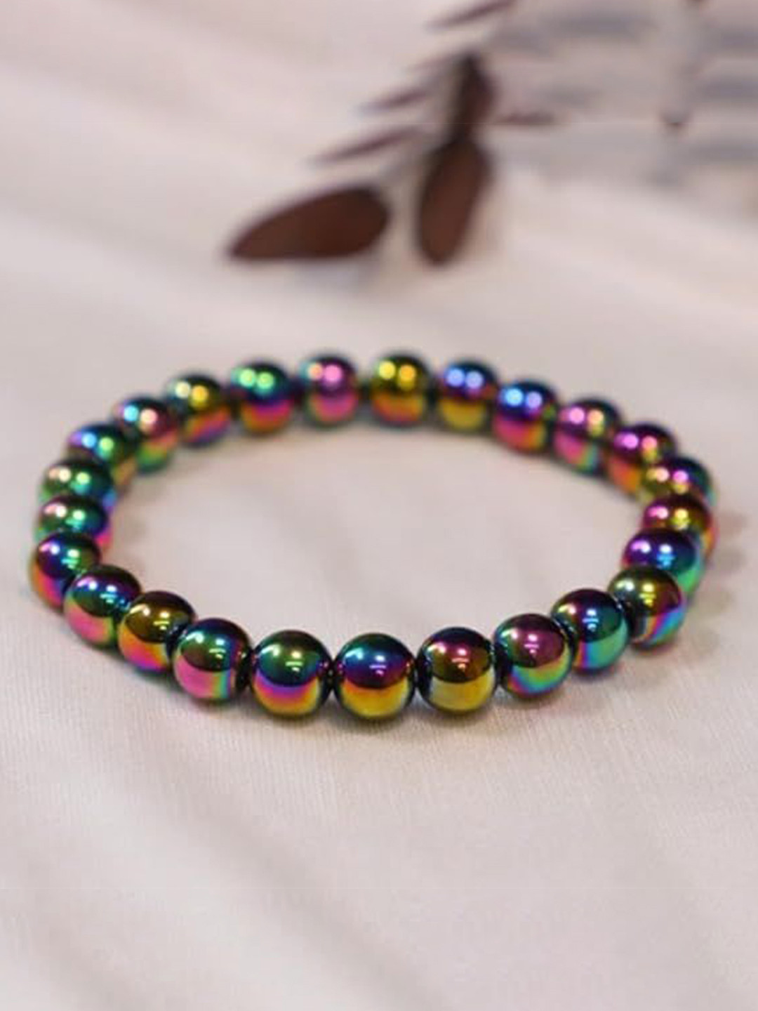 CRYSTAL DIVINE Crystals Beaded Elasticated Bracelet