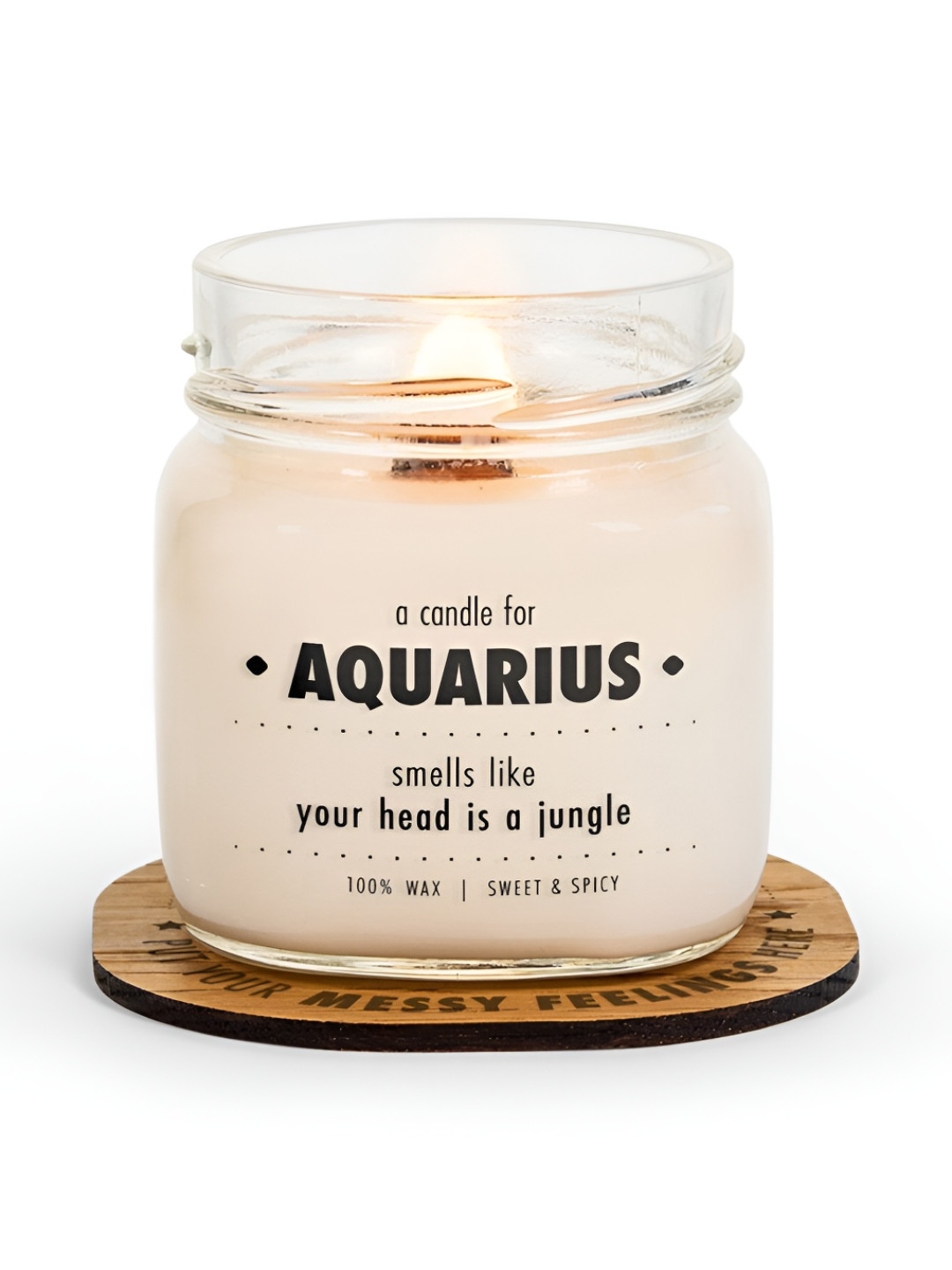 Aromatic Fables Aquarius Astrology Sweet and Spicy Conversational Jar Candles