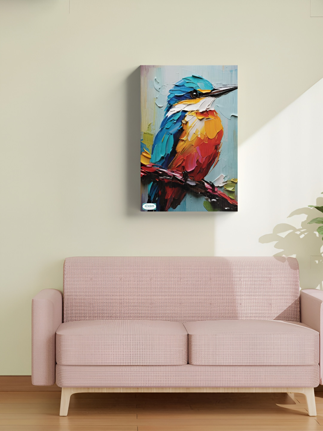 SIVOM Blue & Yellow Kingfisher Canvas Painting Wall Art