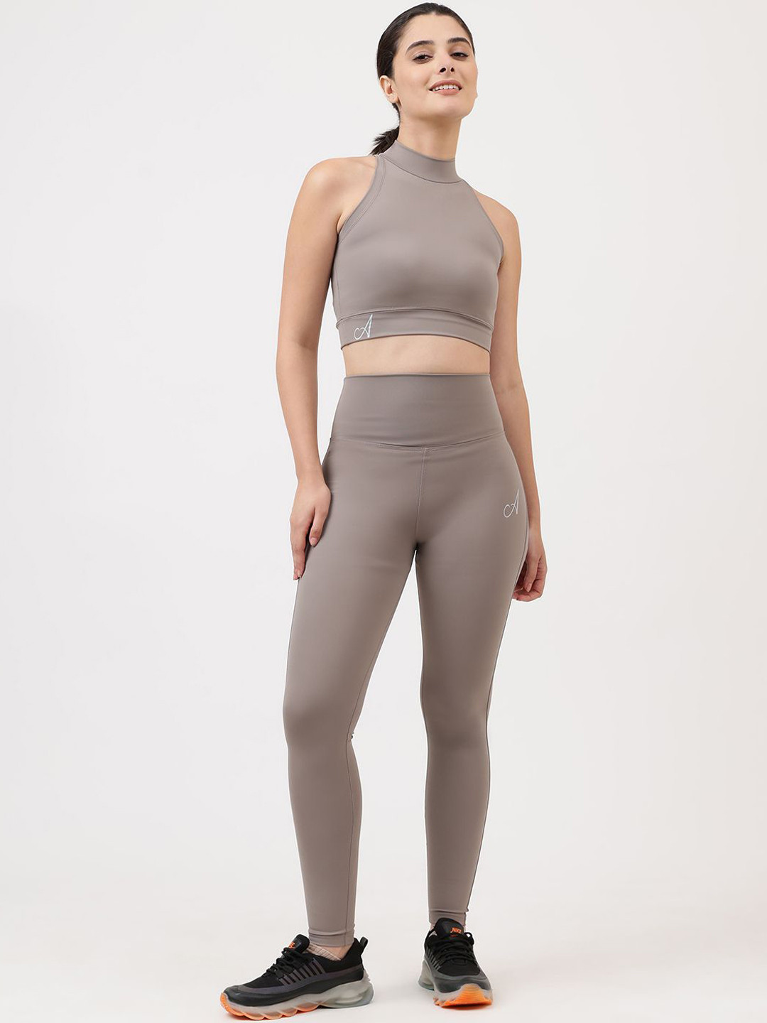 Anushil High Neck Crop Top & Leggings Co-Ord
