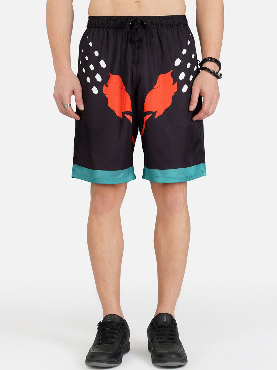 CLUBHAVANA Men Printed High-Rise Silk Shorts