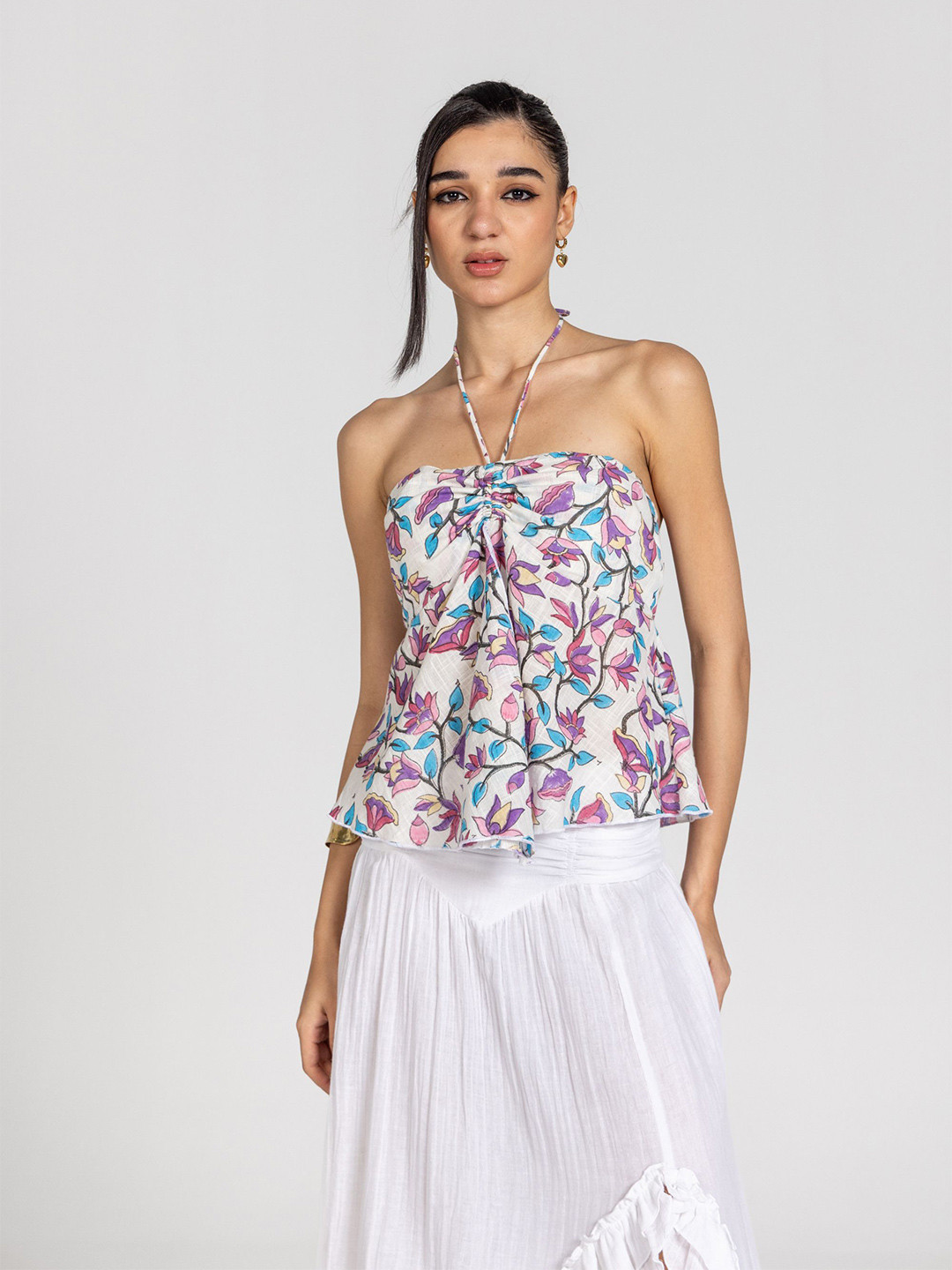 Past Modern Women Floral Printed Top