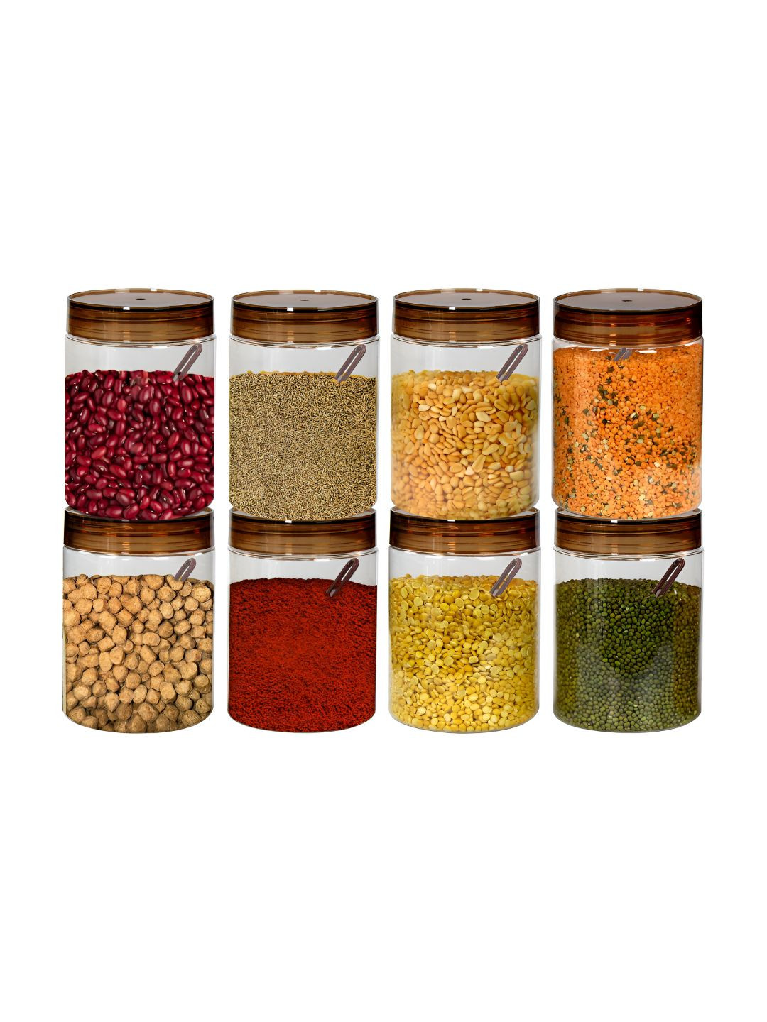 Pearlpet 8 Pieces Transparent Airtight & Strong Core Container-1000ml