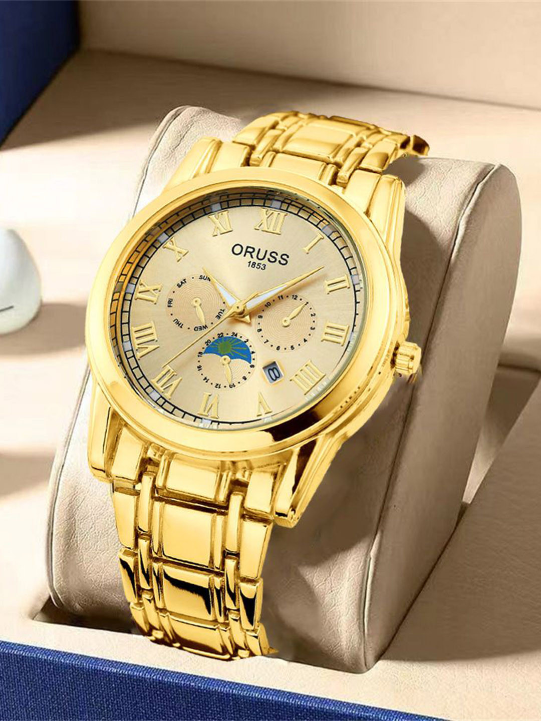 ORUSS Men Round Dial & Stainless Steel Straps Analogue Watch IHHCJBEBFACJ