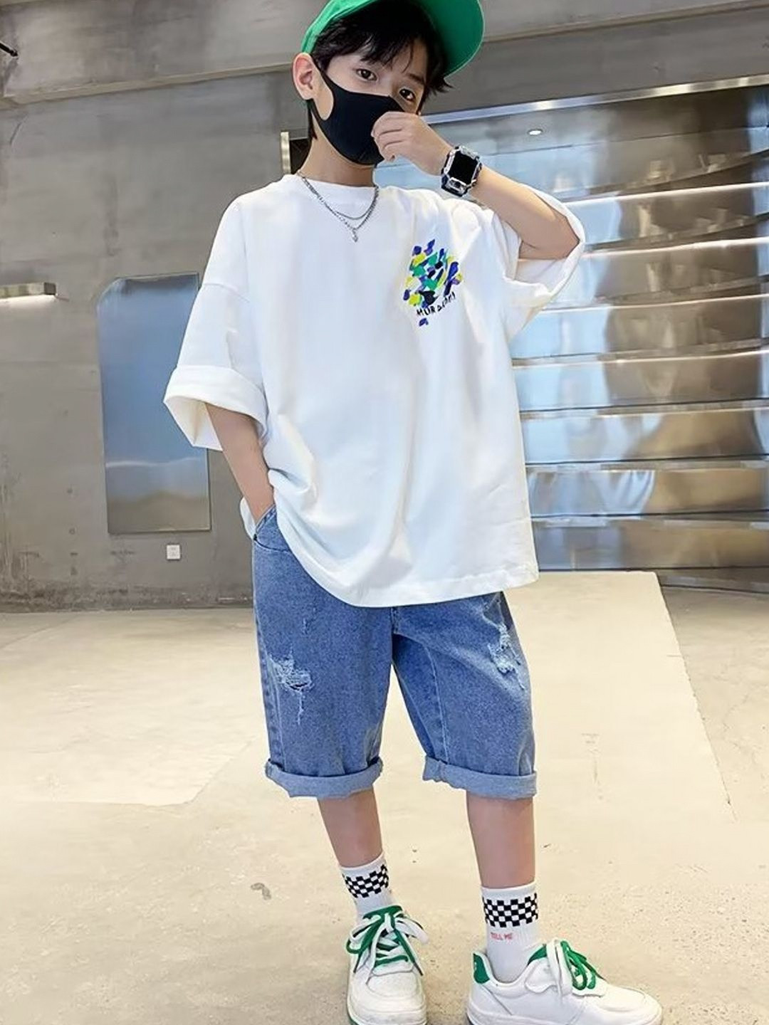Xsole Boys Grpahic Printed Oversize T-shirt