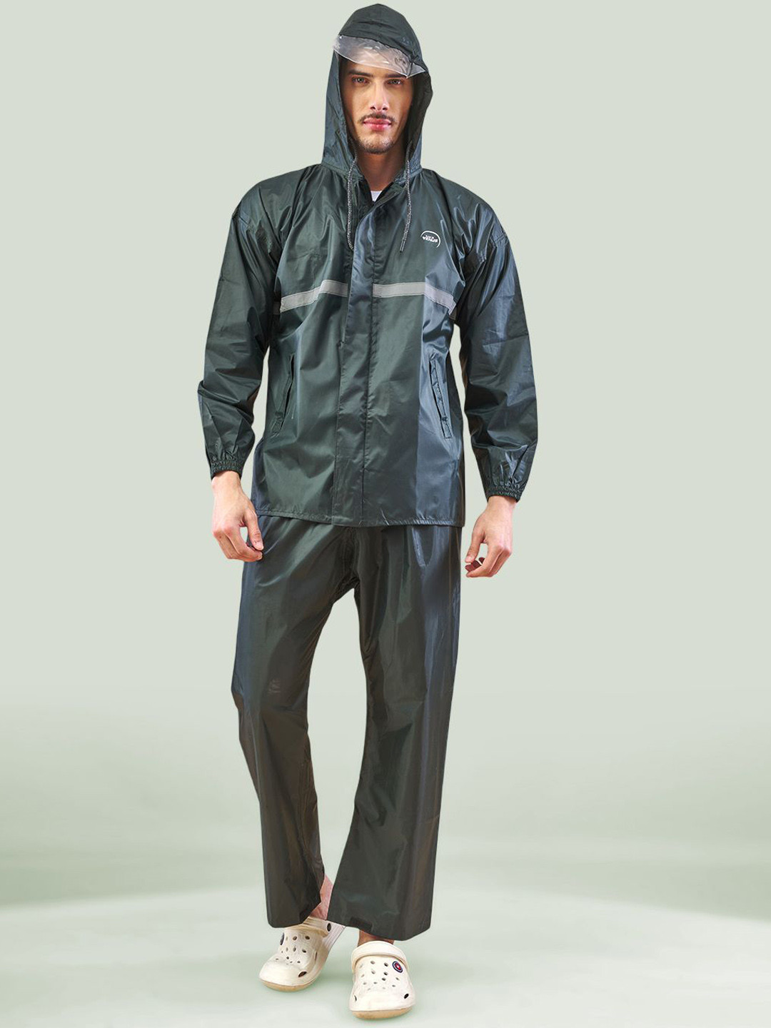 LUX VENUS Attached Hooded Tapping Rain Suit