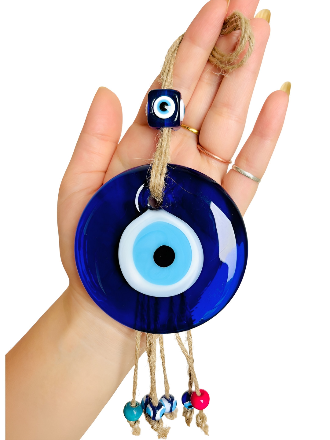 WARMINGO DE Evil Eye Glass Glossy Hanging Hall Wall Hangings-10.6In