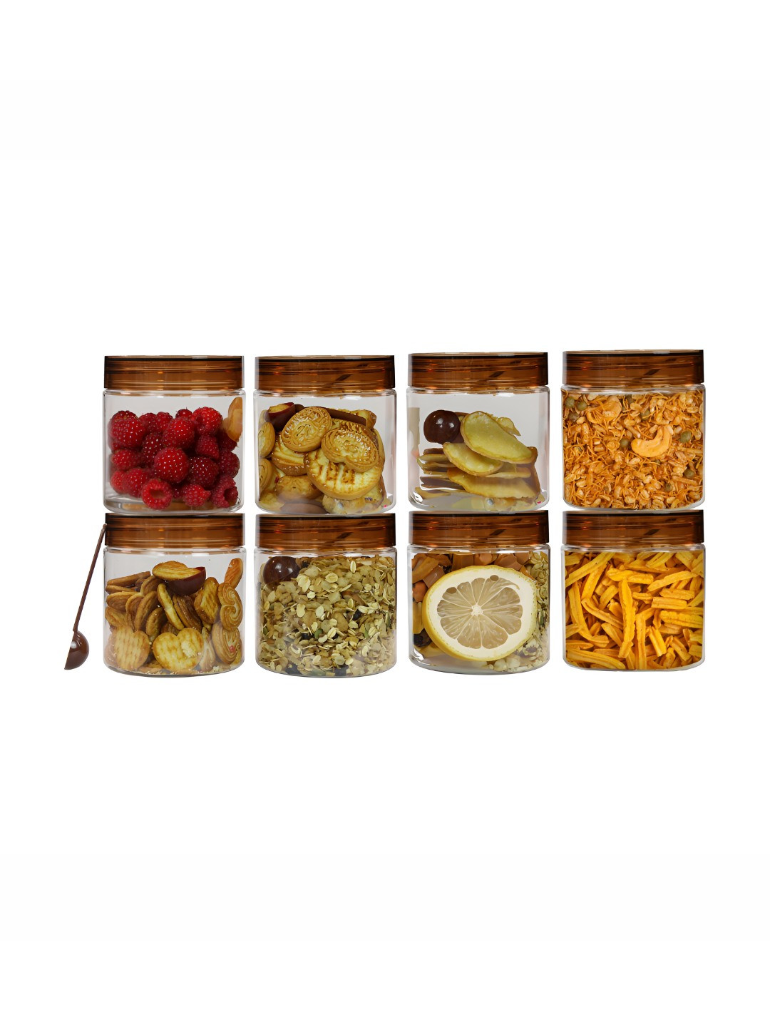 Pearlpet Transparent 8 Pieces Stackable & Durable Core Container