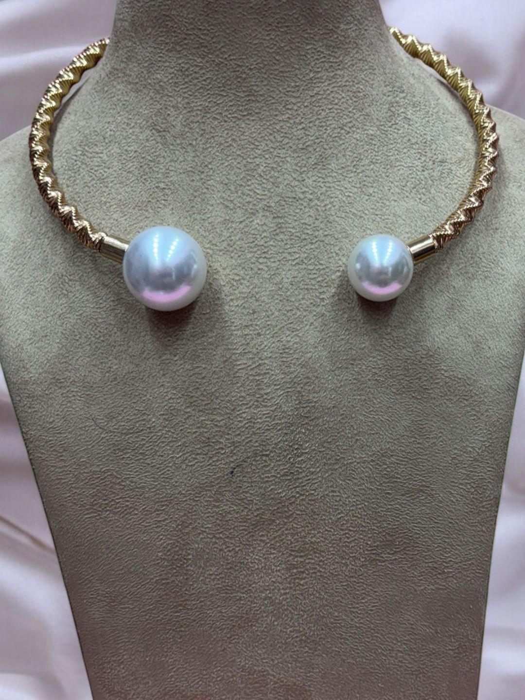 ADC SHEMONA Gold-Plated Motu Hansali Open Necklace