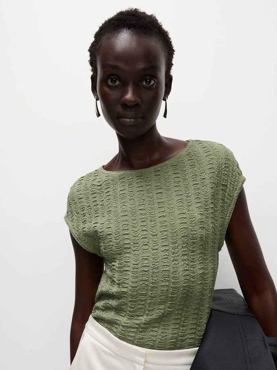 Marks & Spencer Extended Sleeves Textured Top