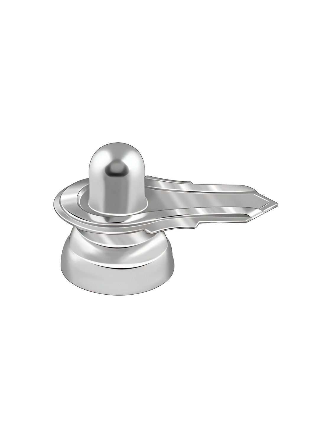 GIVA Shivling Silver Metallic Prayer Room Tiny Showpiece - 0.9 Inches