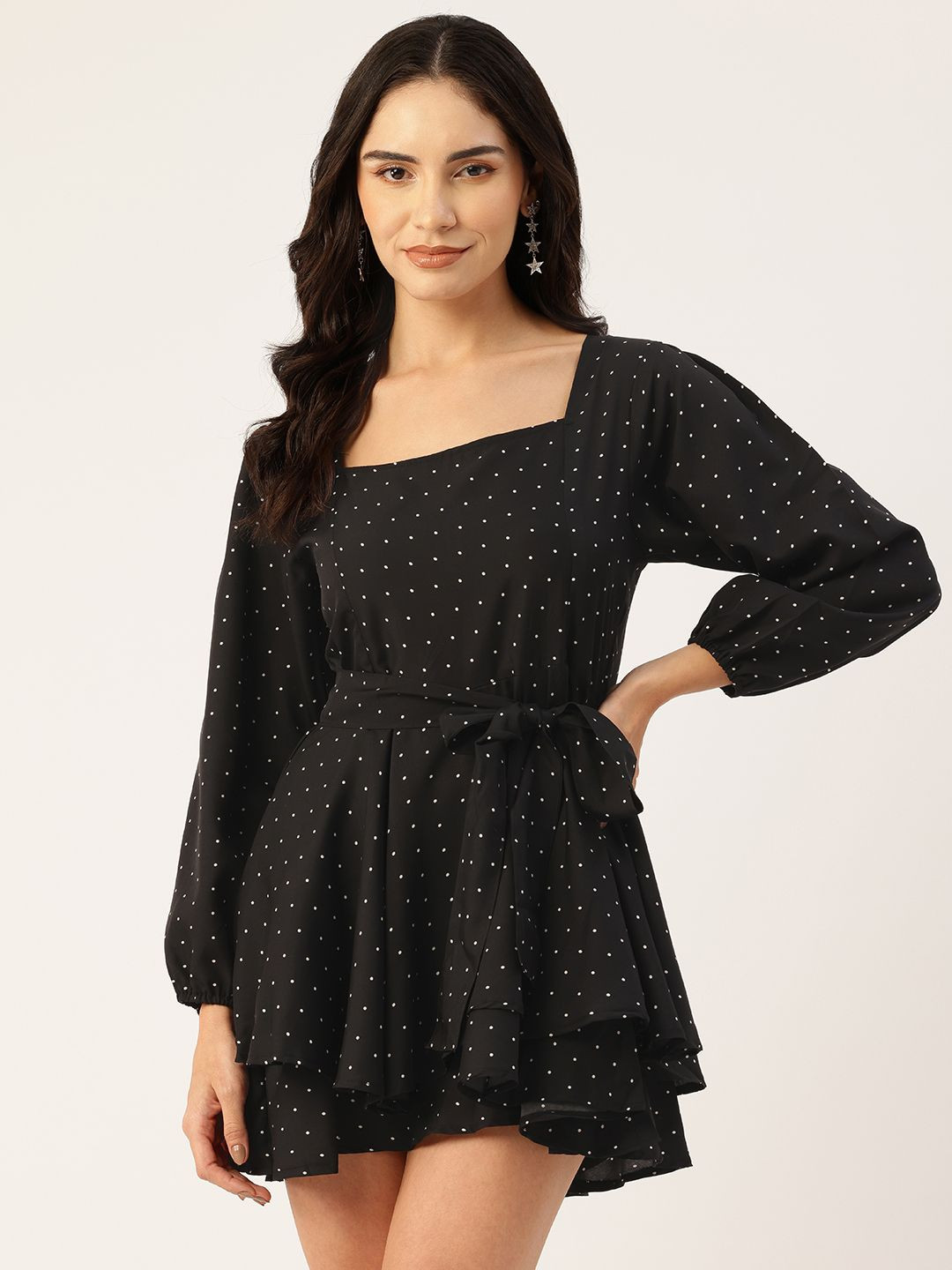 Sleek Italia Women Printed with Layered Jumpsuit