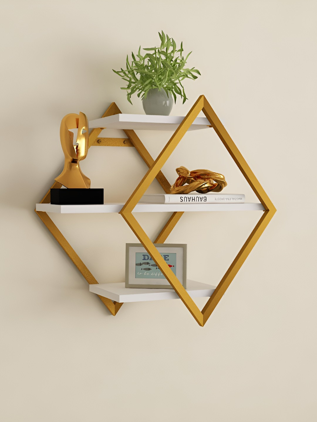 SIVOM White Multipurpose Wooden Wall Shelves