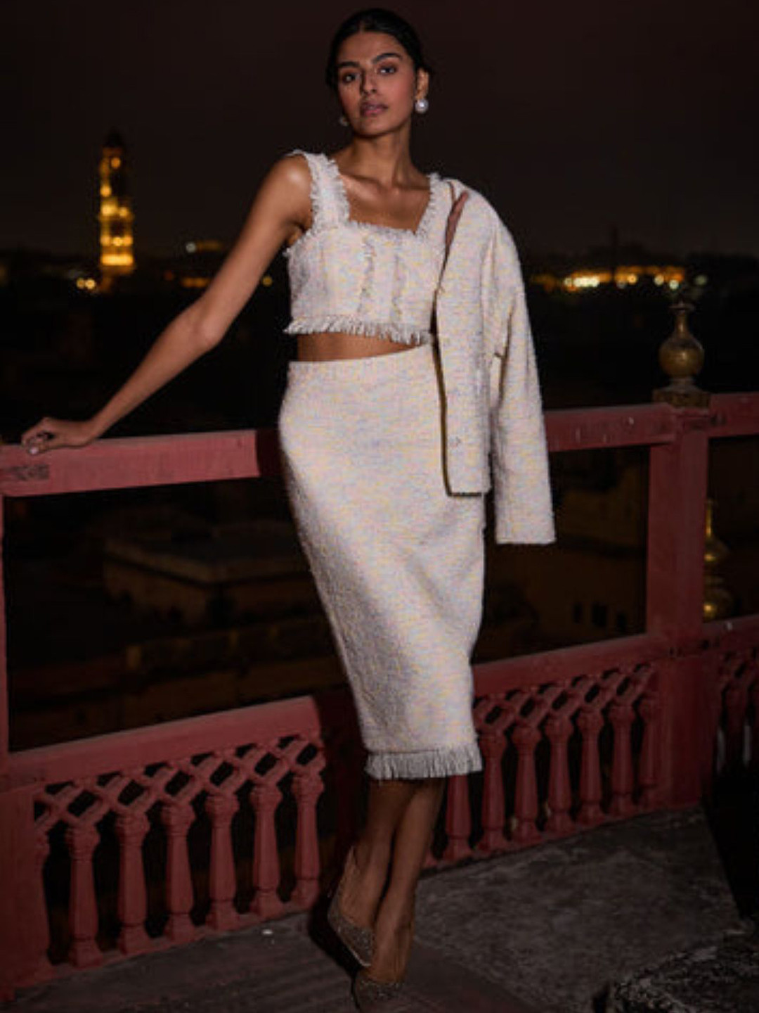 Dash and Dot Square Neck Top & Skirt Co-ords