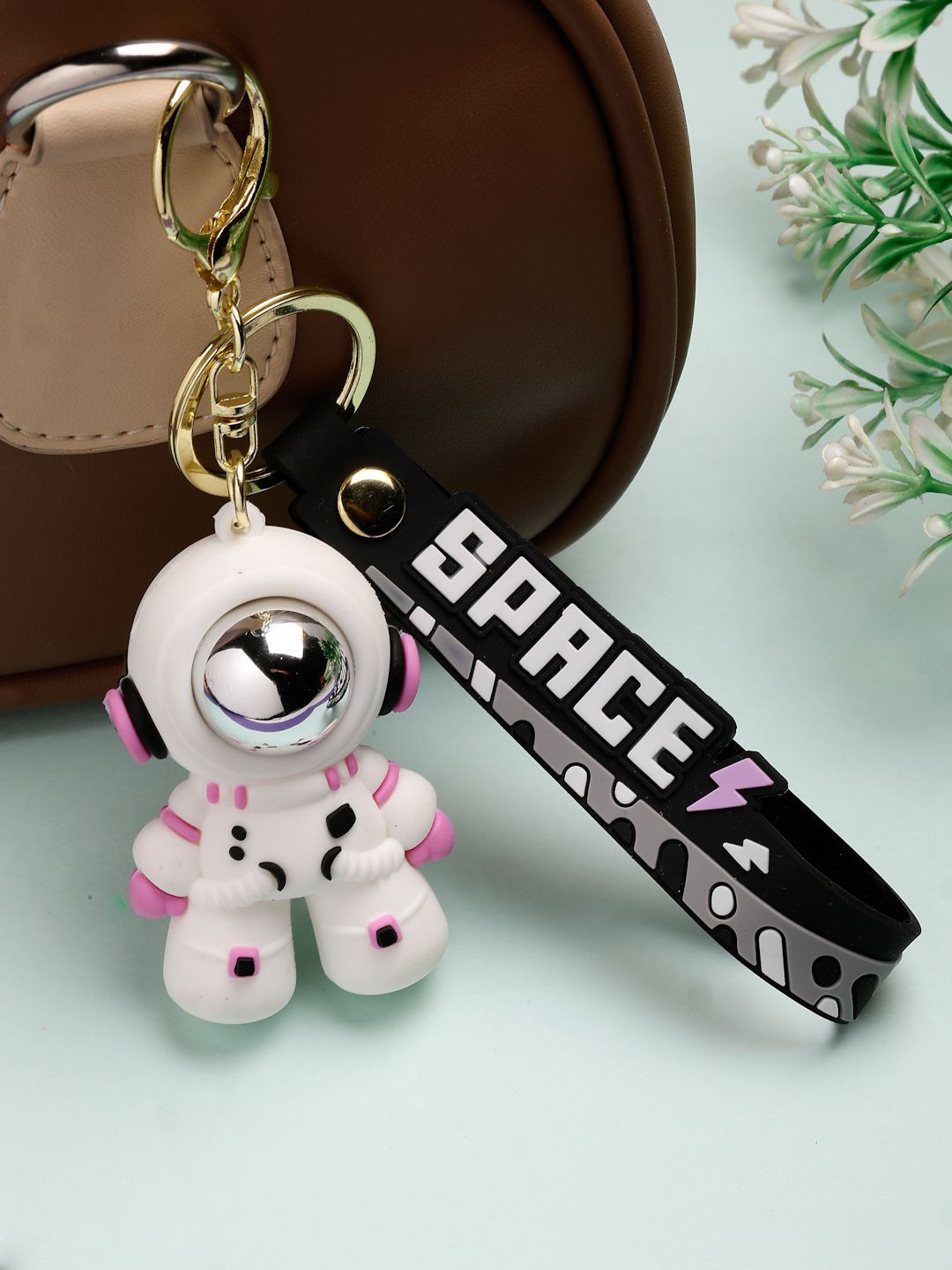 Shine N Sober Spaceman Silicon Keychain