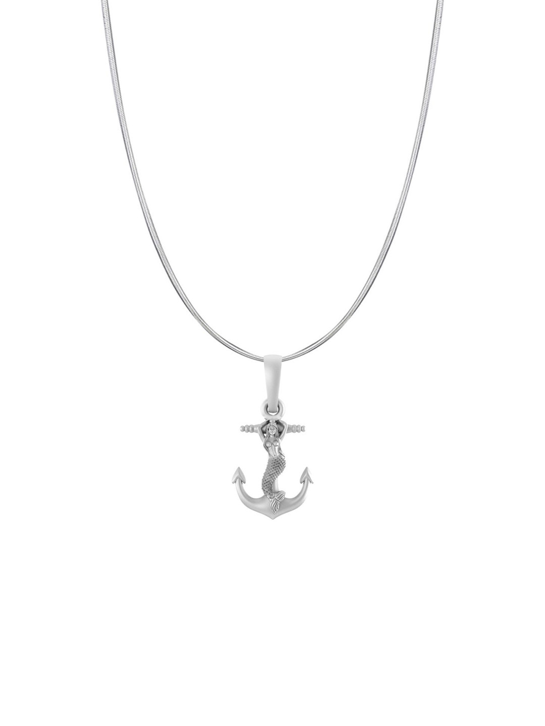 Metronaut Men 925 Sterling Silver Anchor Pendants With Chains