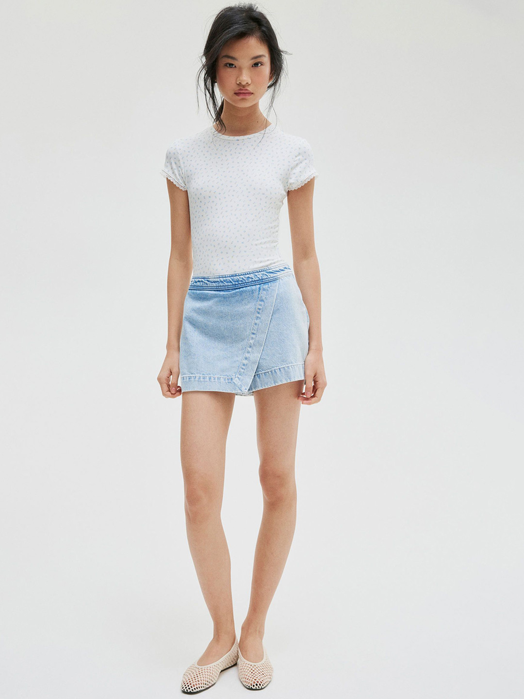 H&M Wrap Denim Skort
