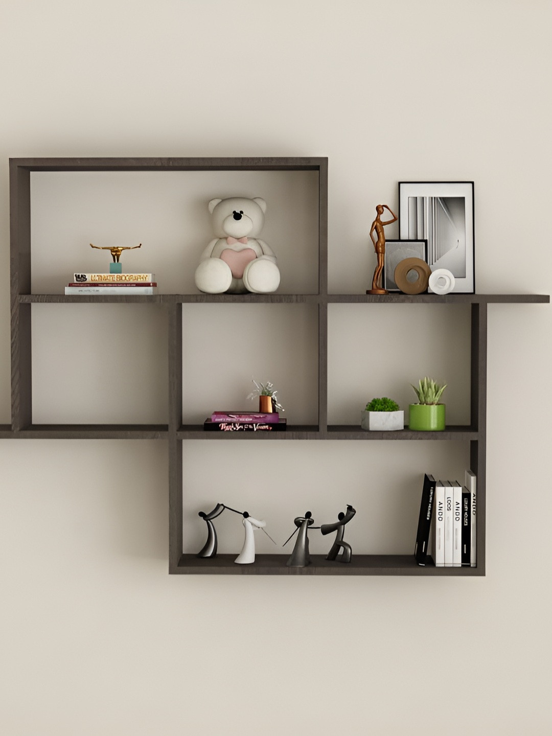 SIVOM Brown Multipurpose Modular Wall Shelf
