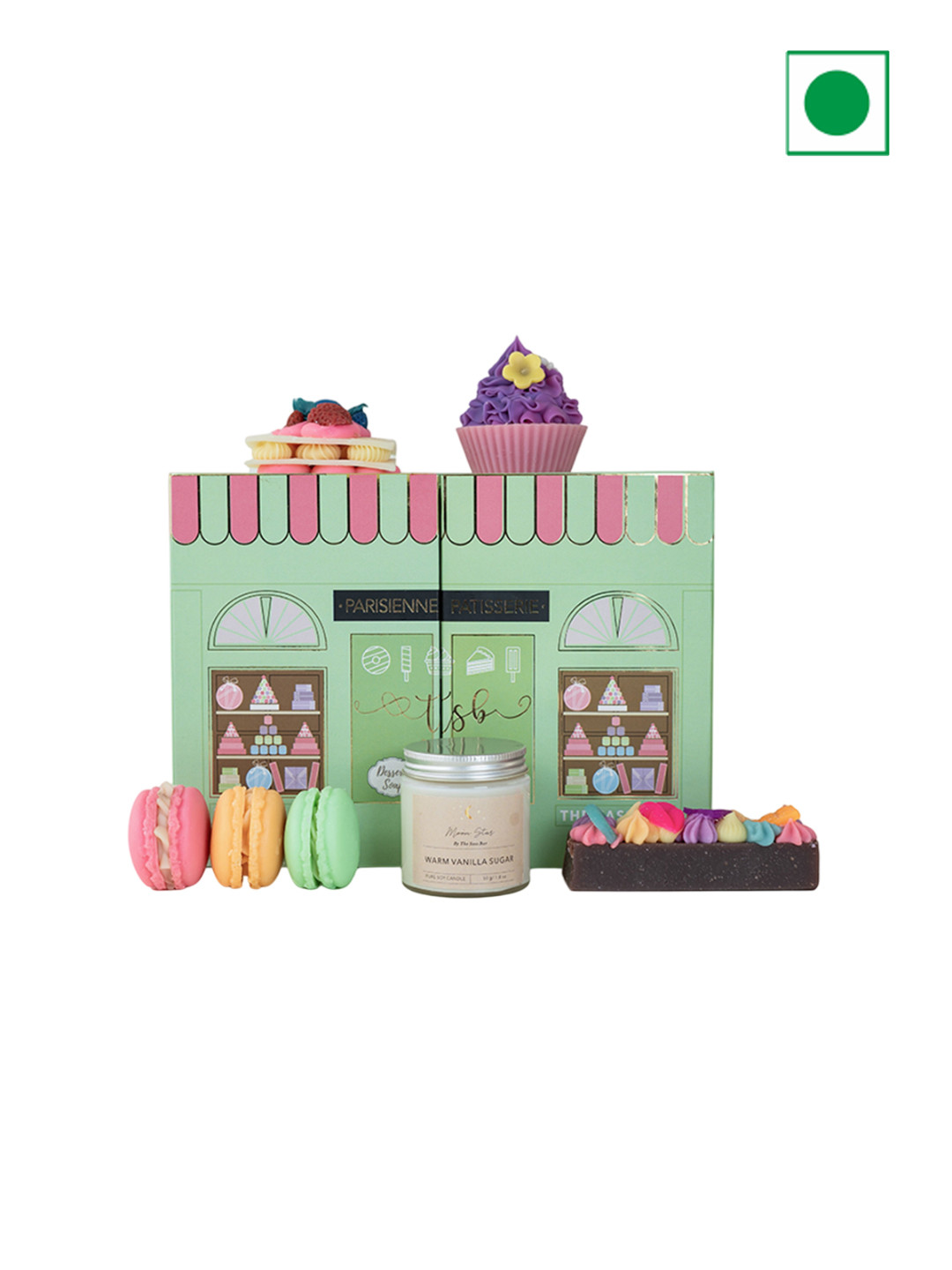 The Sass Bar Parisienne Patisserie Dessert Softening Soap Gift Box With Cocoa Butter 635 g