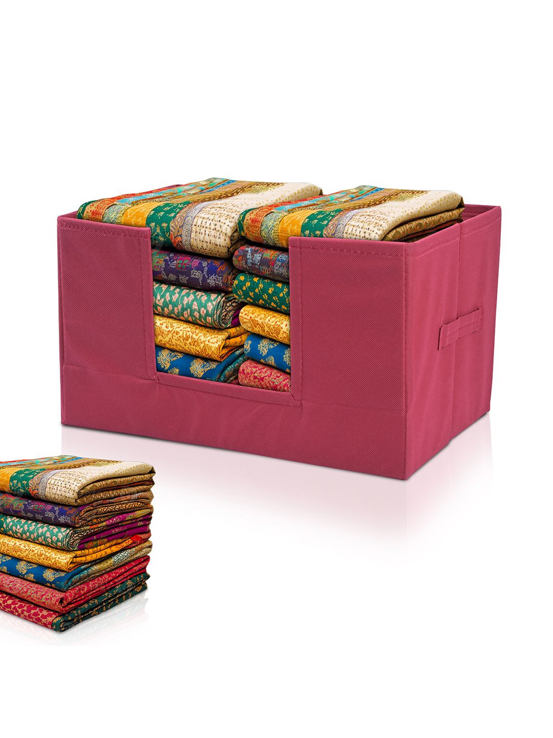 Kuber Industries Maroon Cloth Drawer Organiser