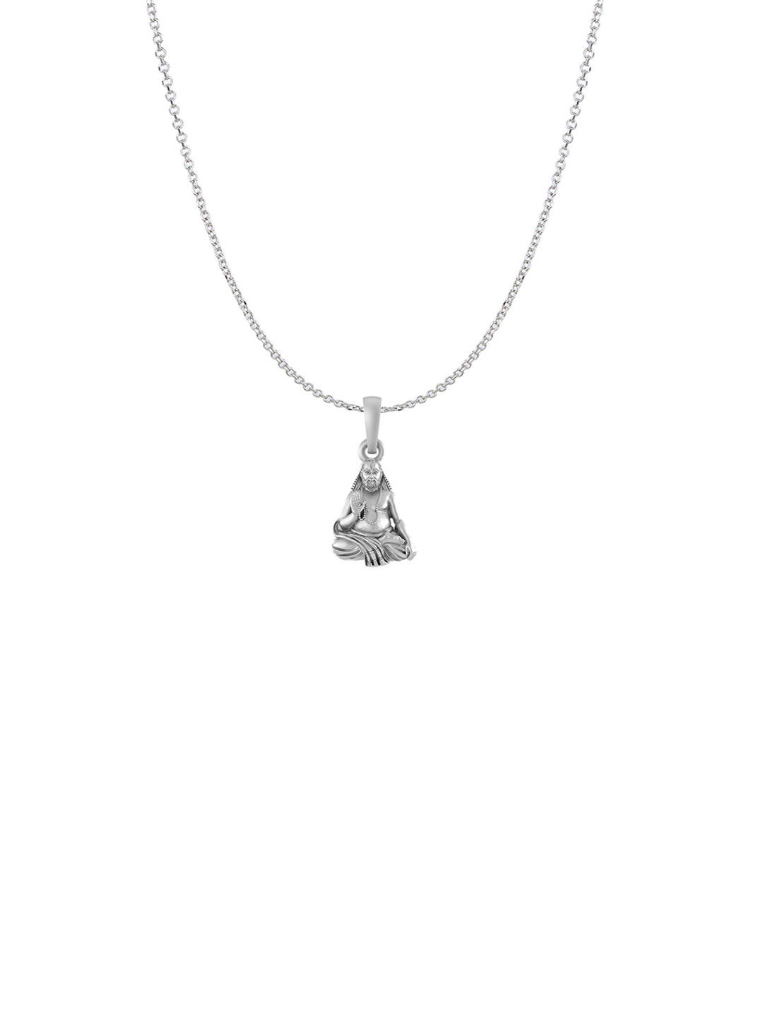 Metronaut 925 Sterling Silver Raghvendra Swamy Pendant With Chain