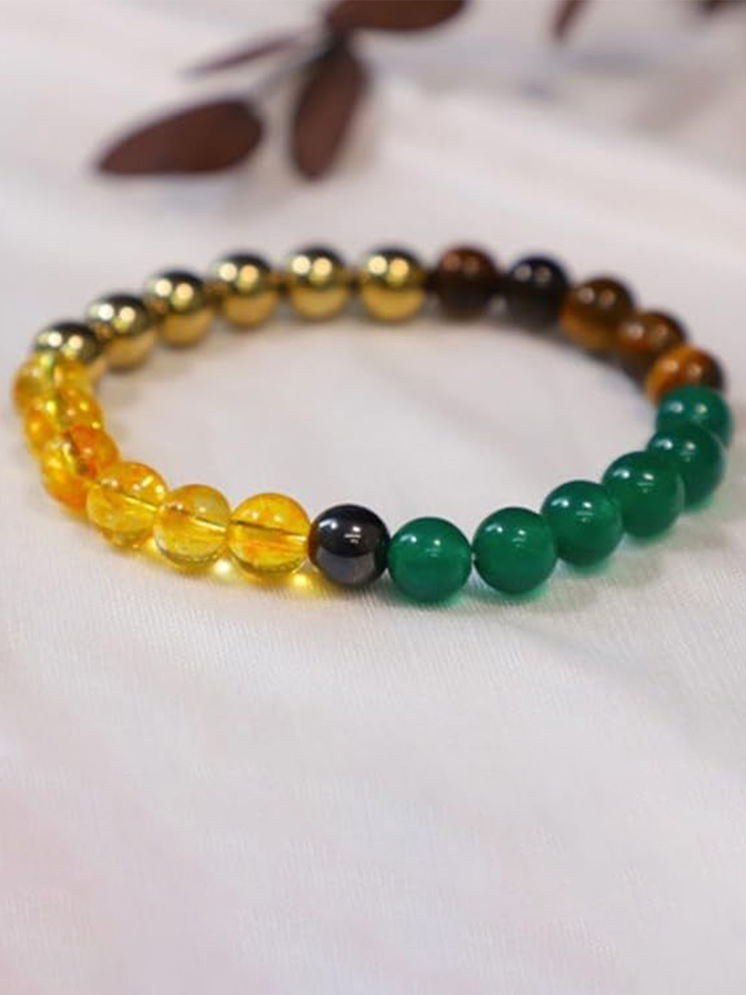 CRYSTAL DIVINE Crystals Beaded Elasticated Bracelet