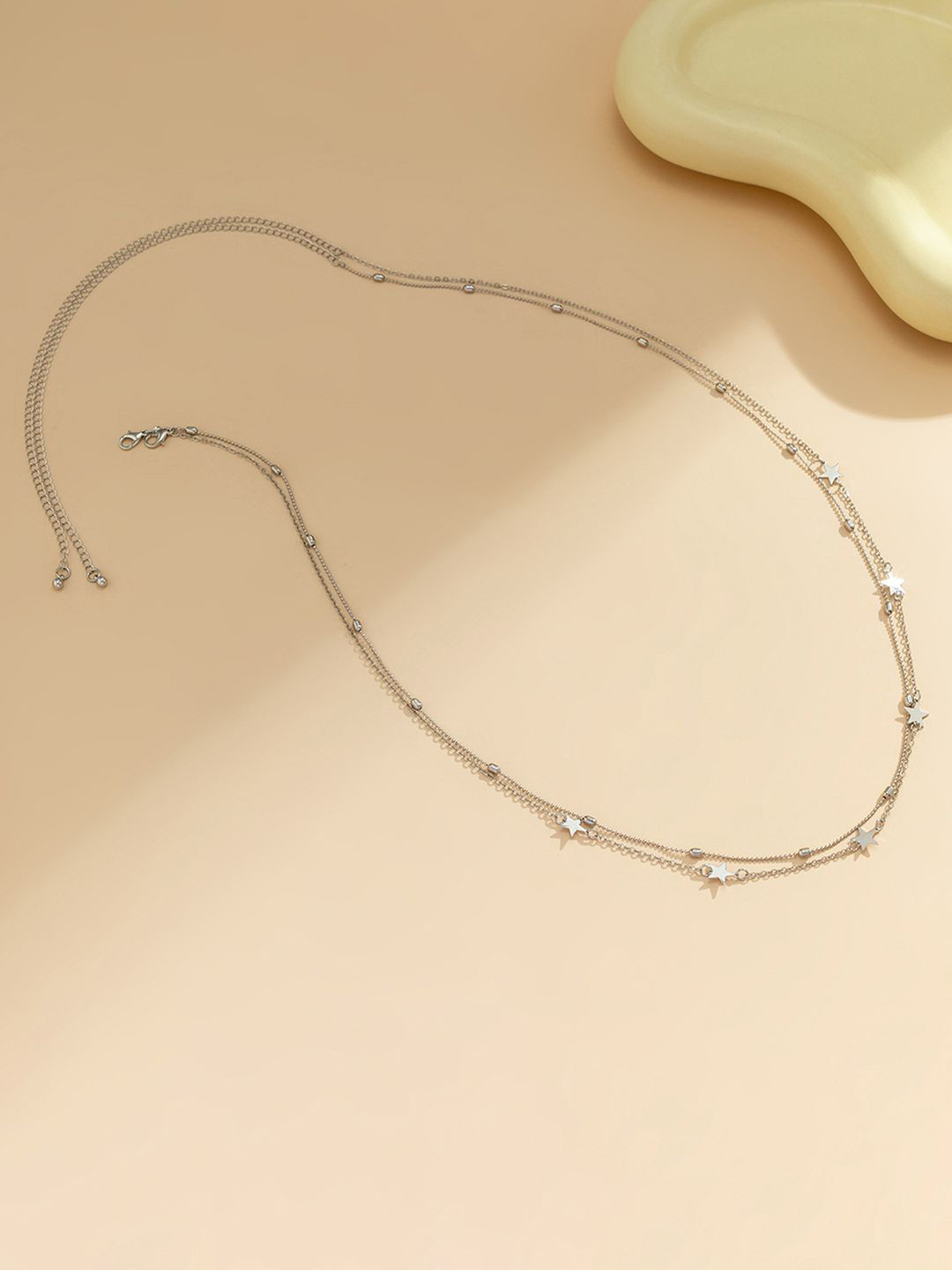 Peora Silver-Plated Star Style Waist Chain Saree Accessories