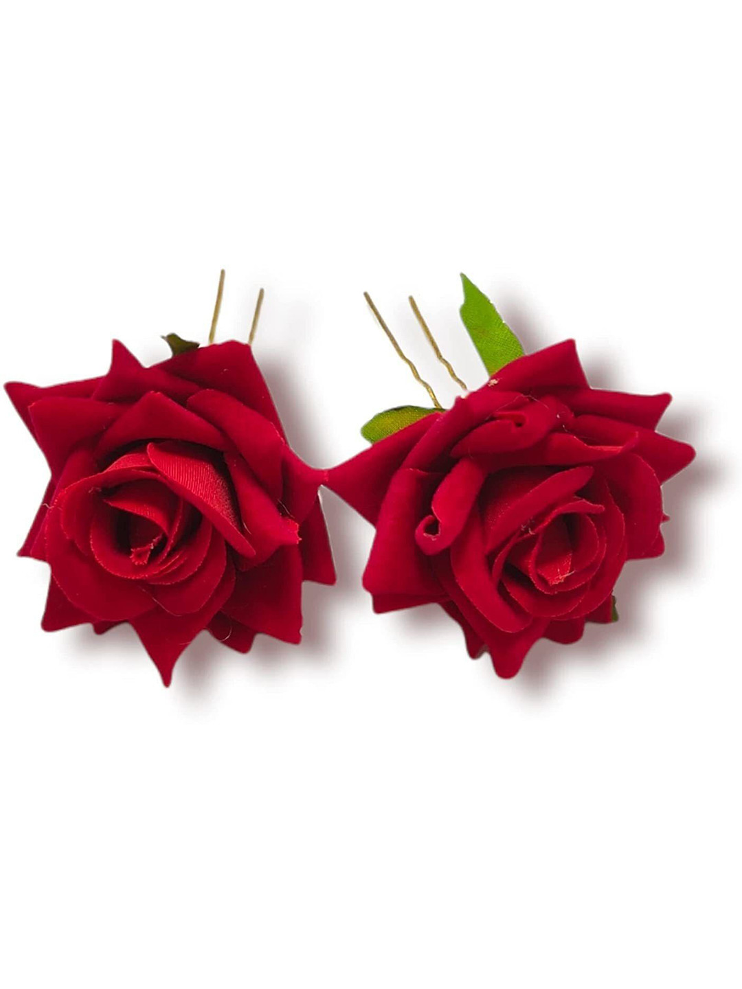 Blubby Women Set of 2 Rose Flower Red Claw Clip