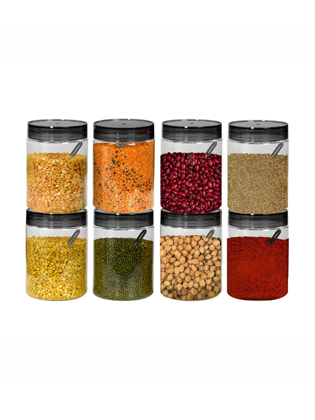 Pearlpet Transparent 8 Pieces Leakproof & Sturdy Core Container-1000ml