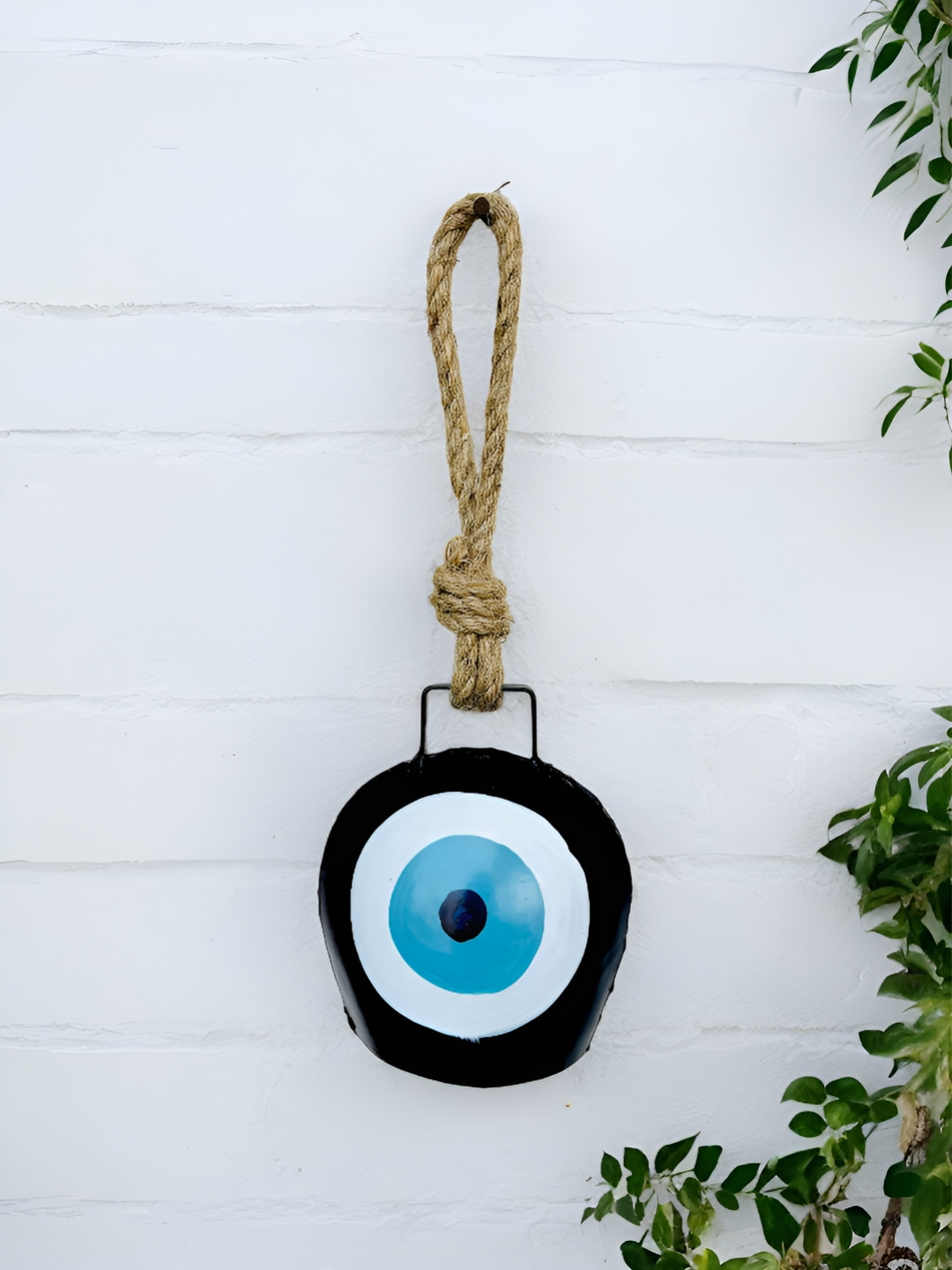 WARMINGO DE Evil Eye Bell Metal Glossy Hanging Hall Wall Hangings-2.5In