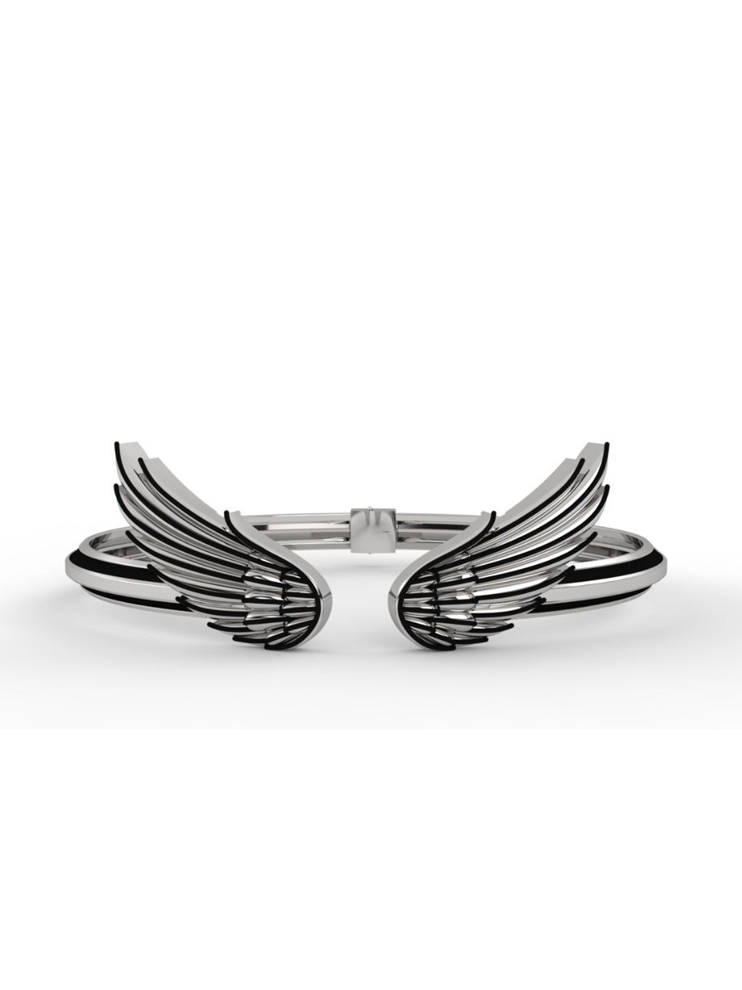 Defyne Sterling Silver Rhodium-Plated Bangle-Style Bracelet