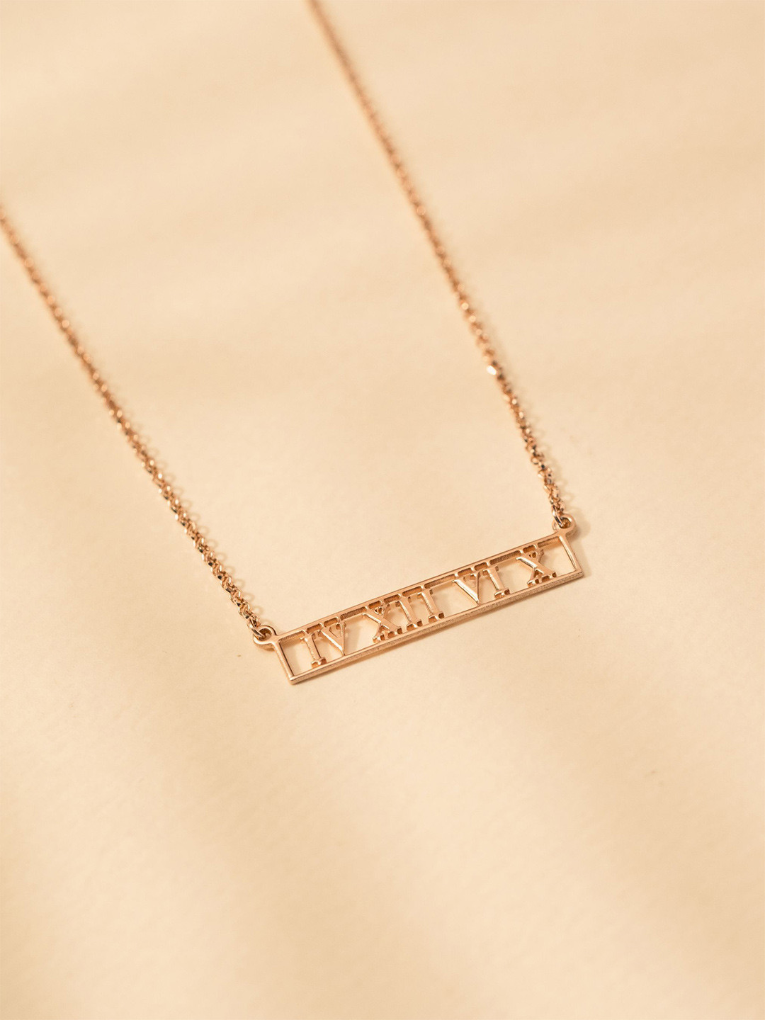 GLYTERS 92.5 Sterling Silver Gold-Plated Numerology Chain