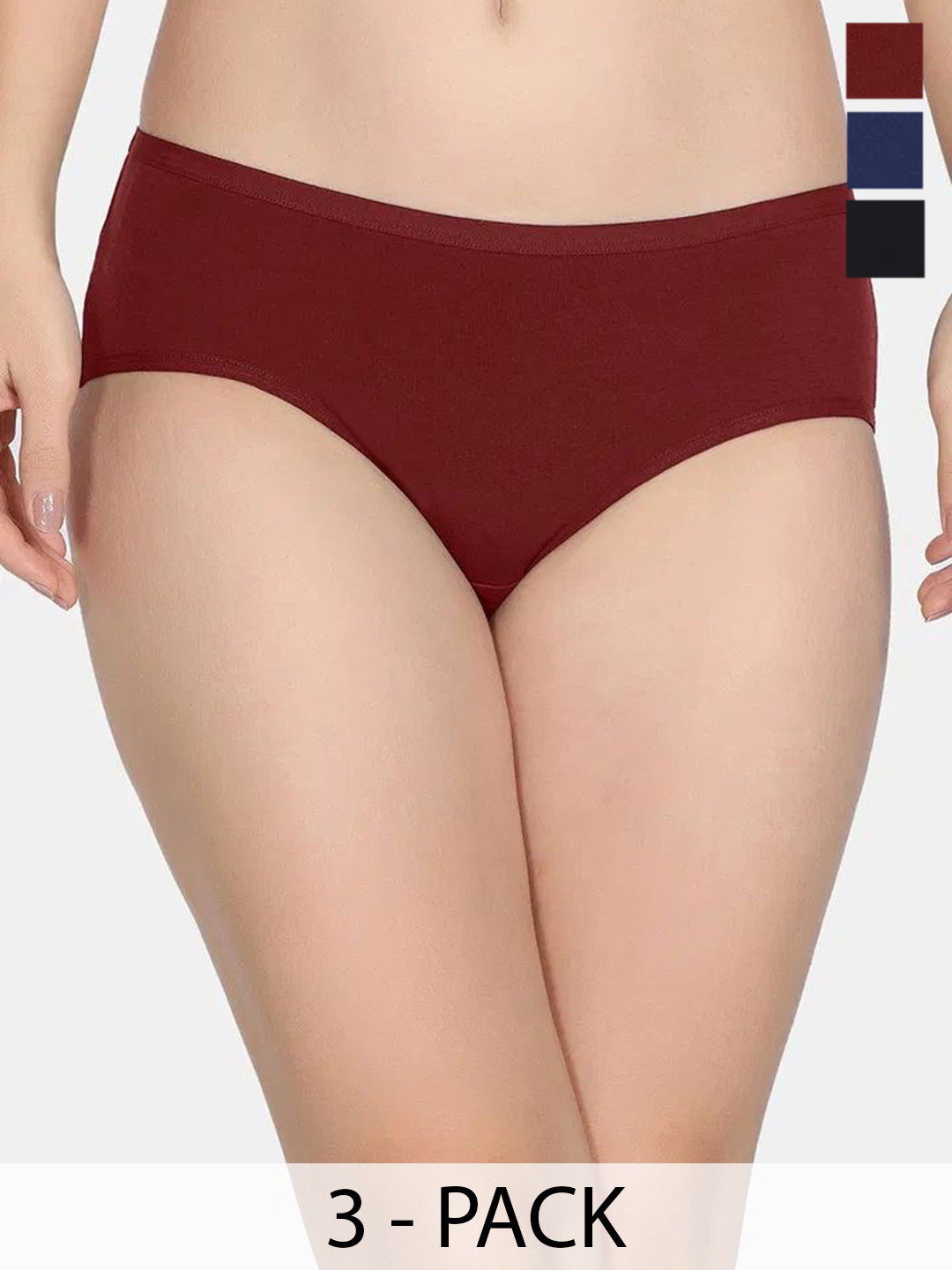 Zivame Pack Of 3 Hipster Briefs ZI28C0-Sun D Tom Blue D B Bea