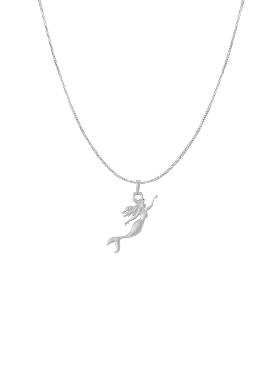 Metronaut 92.5 Sterling Silver Mermaid Pendant with Box Chain
