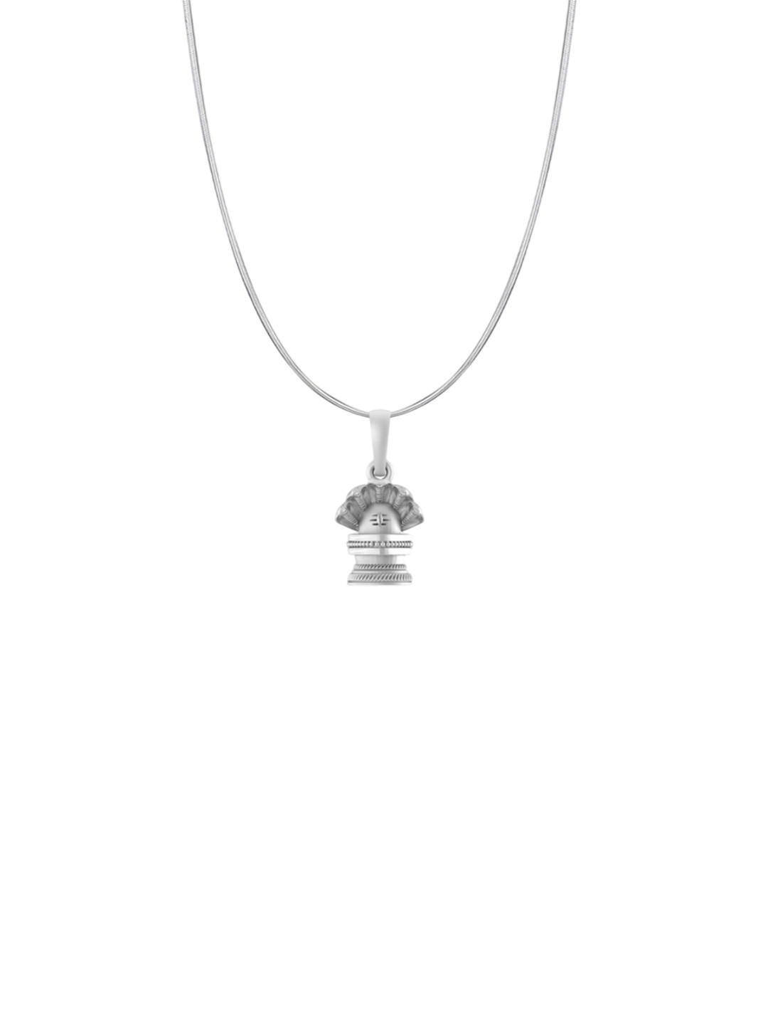 Metronaut Men 925 Sterling Silver Shiv Linga Pendants With Chains
