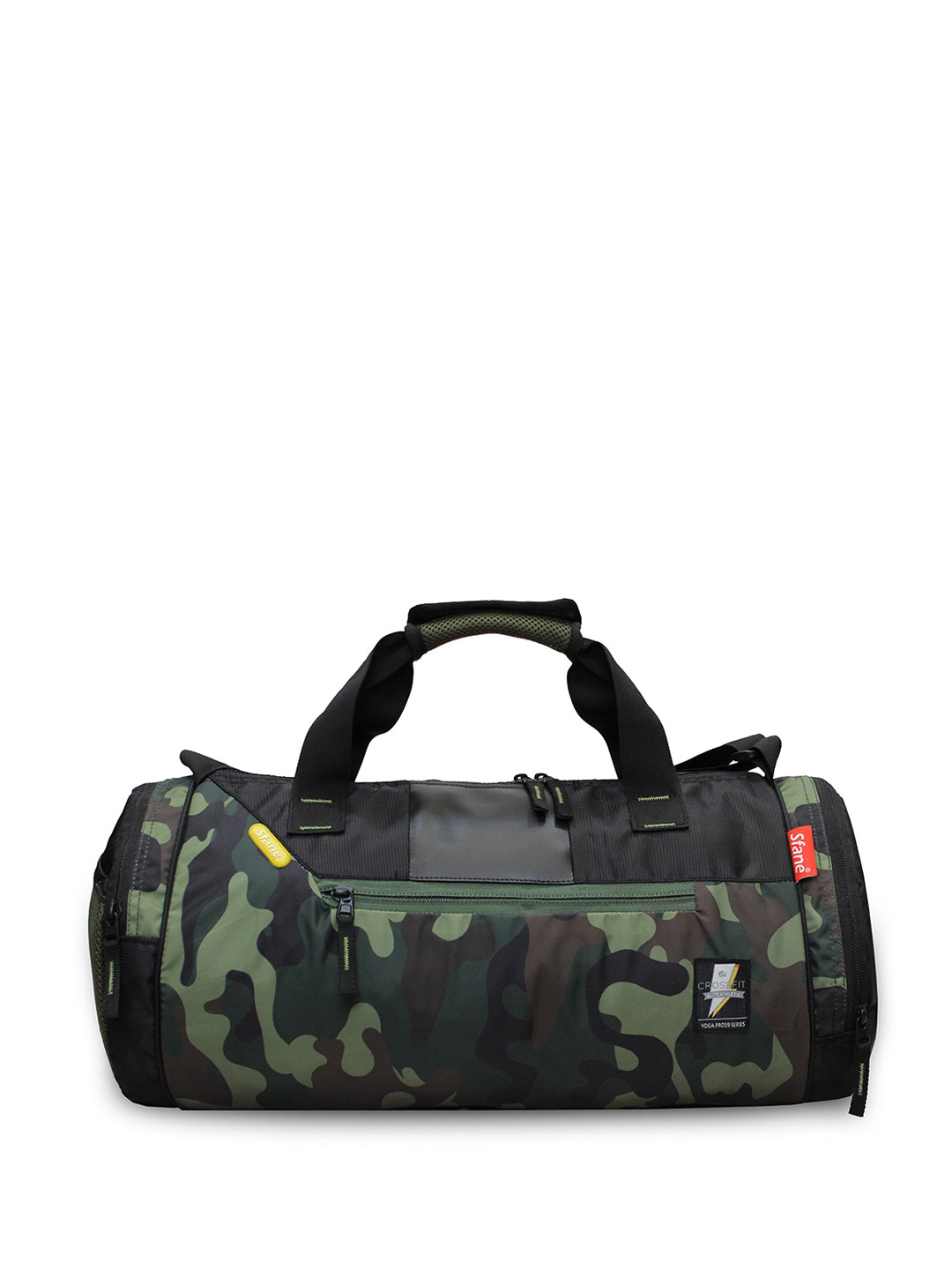 Sfane Green Medium Printed Sports Duffel Bag With Shoulder Straps