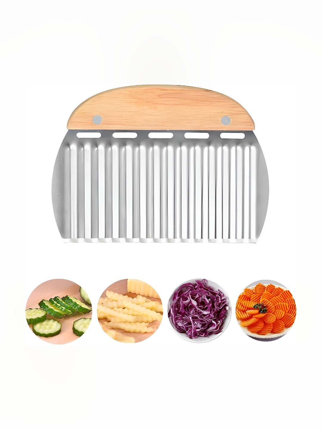 We3 Silver-Toned Stainless Steel Chopper