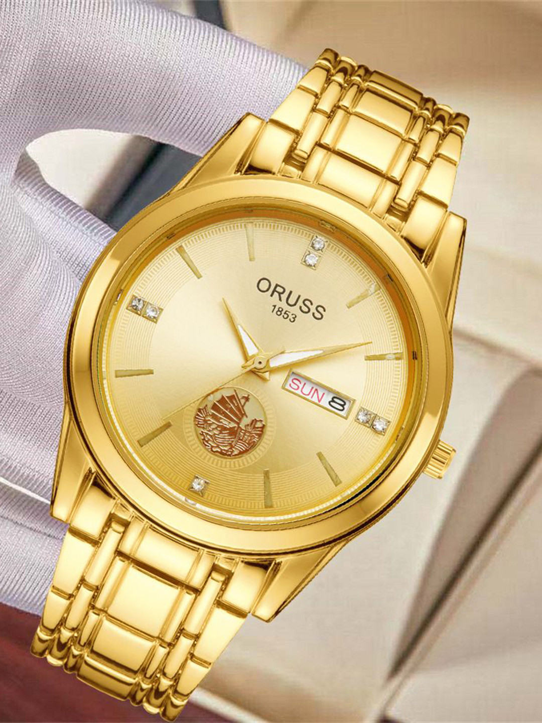 ORUSS Men Dial & Stainless Steel Straps Analogue Watch IFGBCGEECJIJ