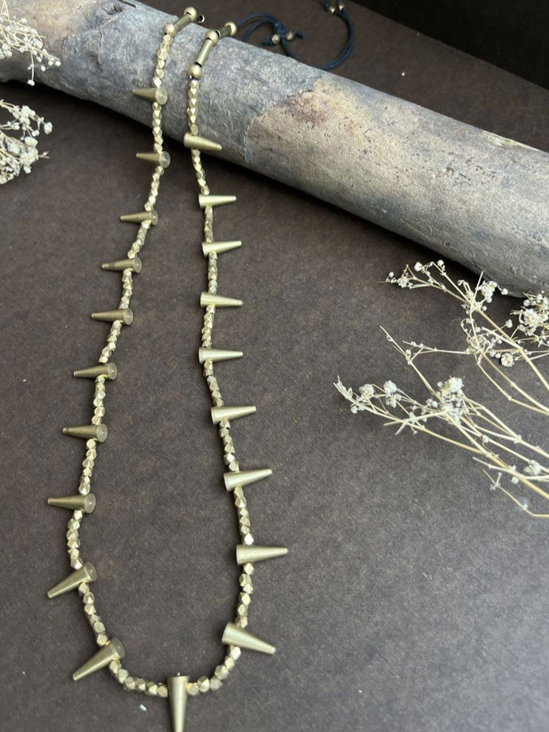 Studio Anviksha Spikes Brass Minimal Necklace