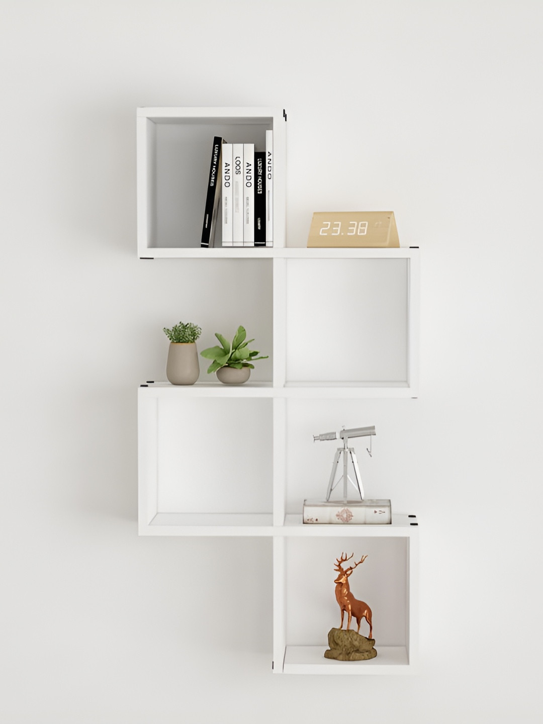 SIVOM White Wooden Wall Shelf