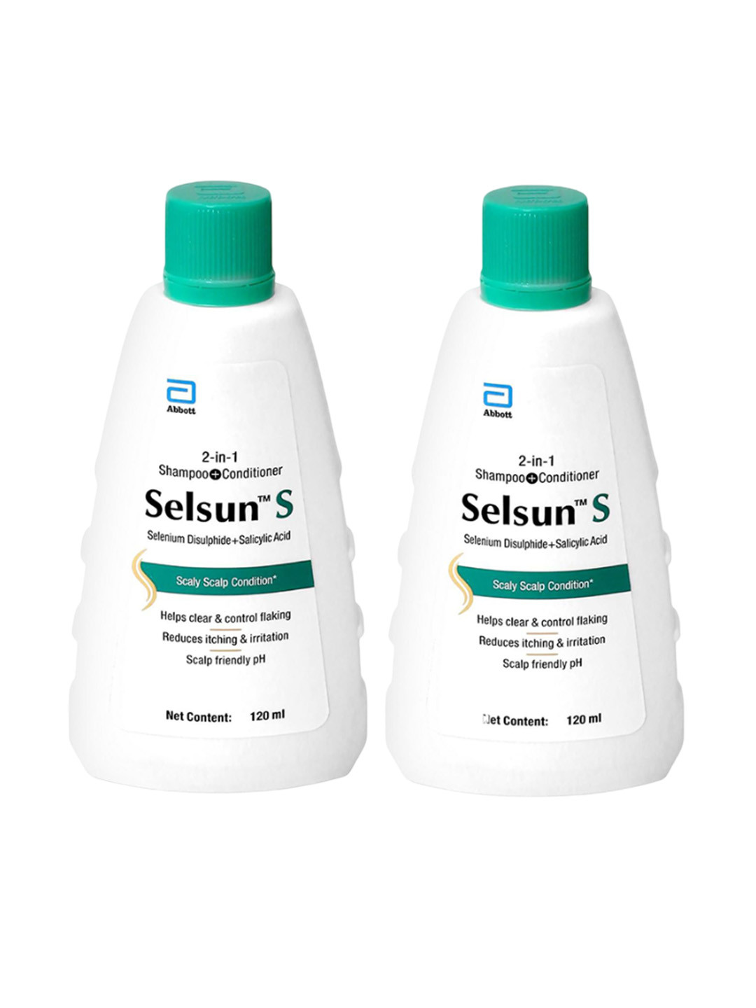 Selsun Set Of 2 2-in-1 Anti-Dandruff Shampoo + Conditioner - 120 ml Each
