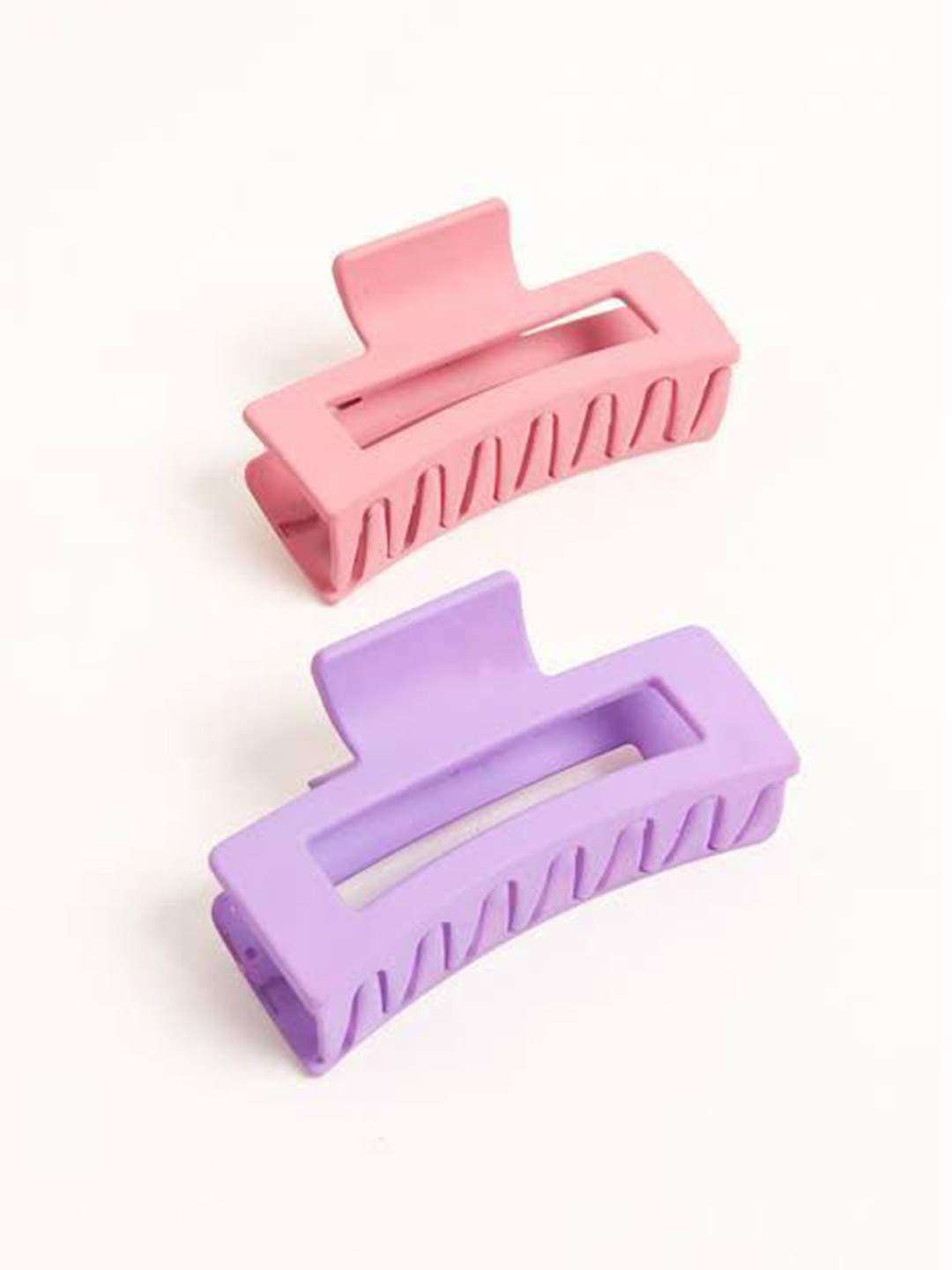 Radhya Accessories Women Pack Of 2 Pastel 10 Cm Matte finish Claws Hair Accessory