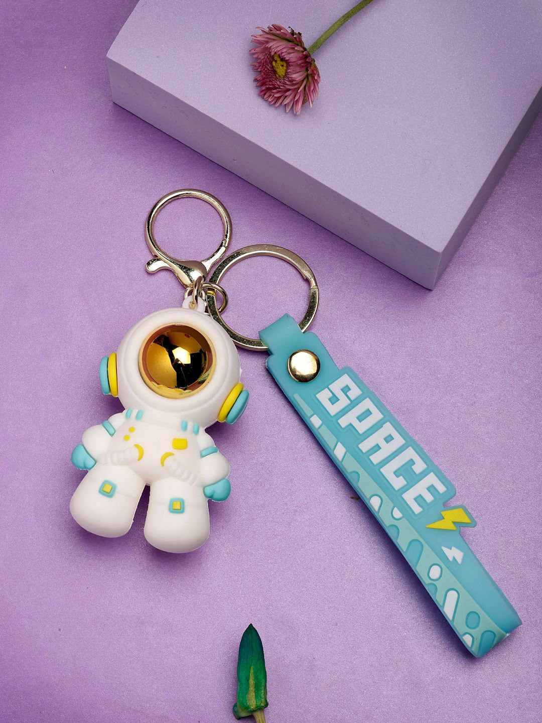 Shine N Sober Set Of 2 Spaceman Silicon Keychain