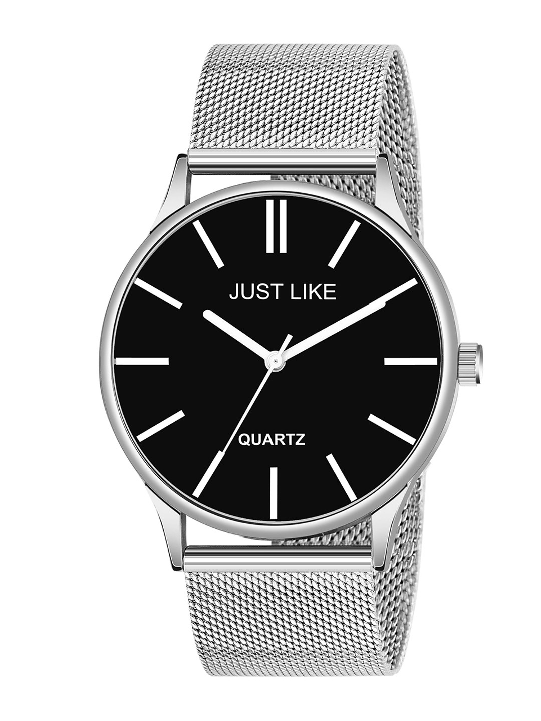 JUST LIKE Men Analogue Watch slim sefar lr-5 dial  black steel