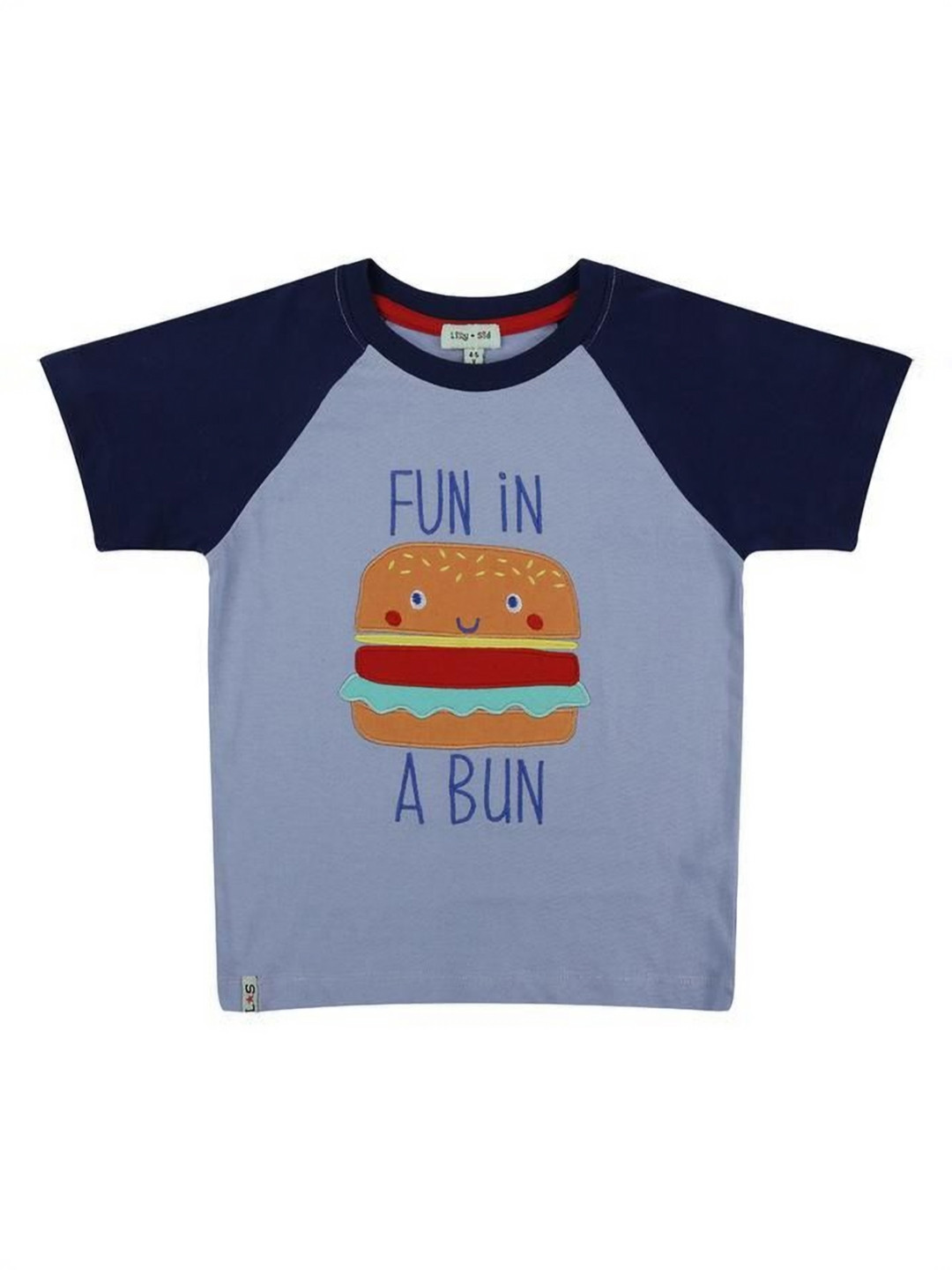 Lilly and Sid Boys Typography Printed Drop-Shoulder Sleeves Organic Cotton Applique T-shirt