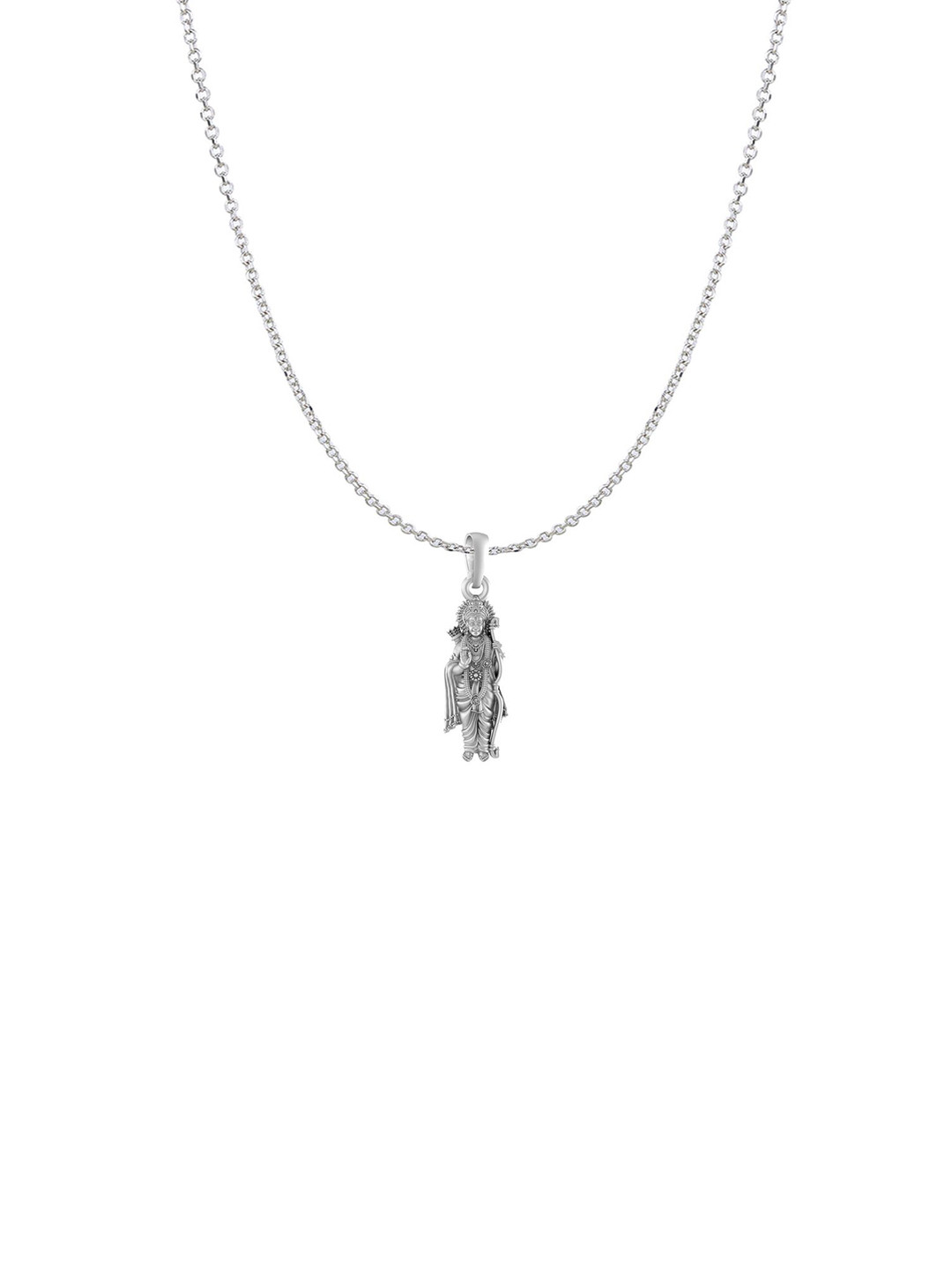 Metronaut 925 Sterling Silver Ram Pendant With Anchor Chain