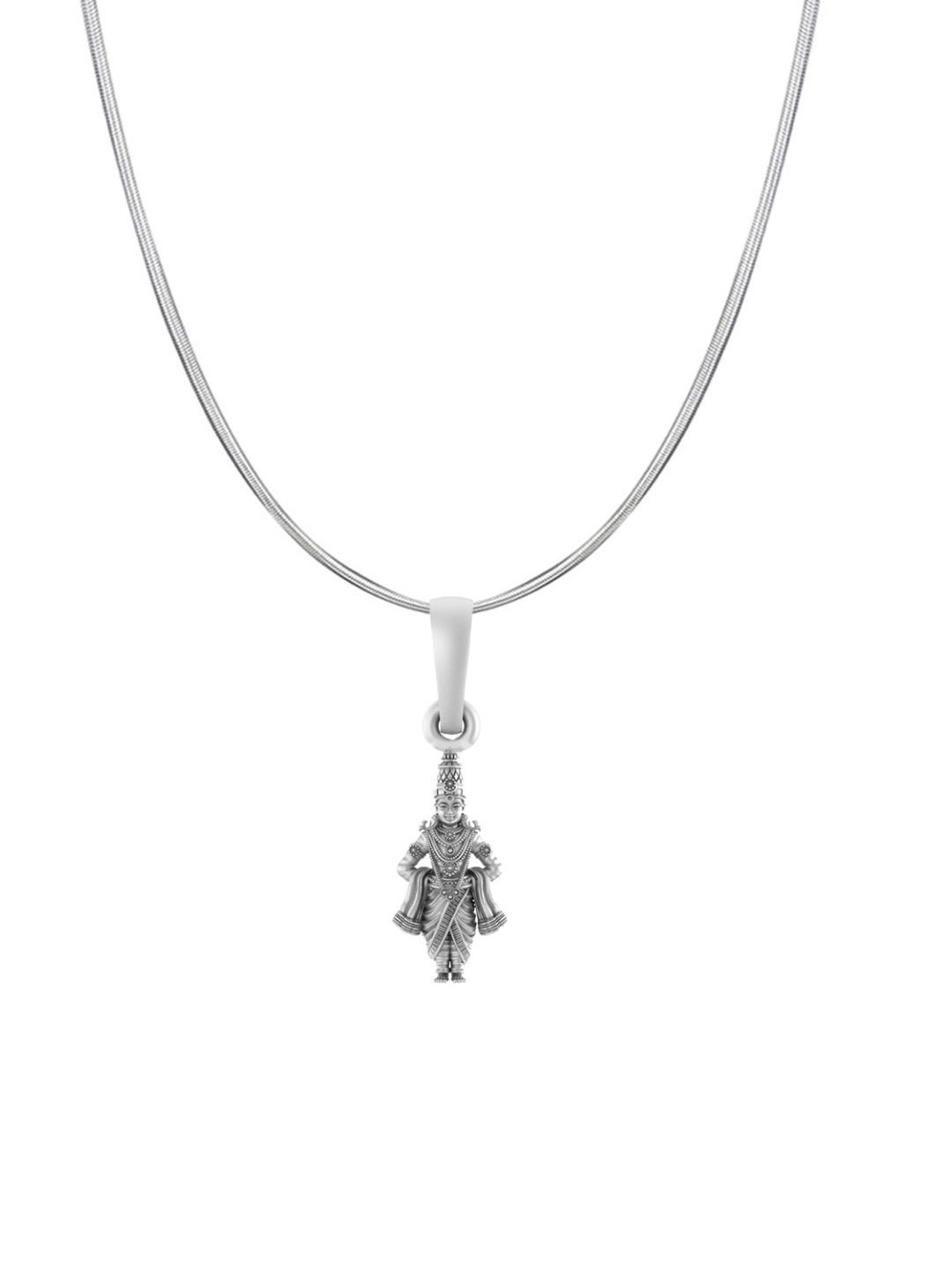 Metronaut Men 925 Sterling Silver Vitthal Pendants With Chains