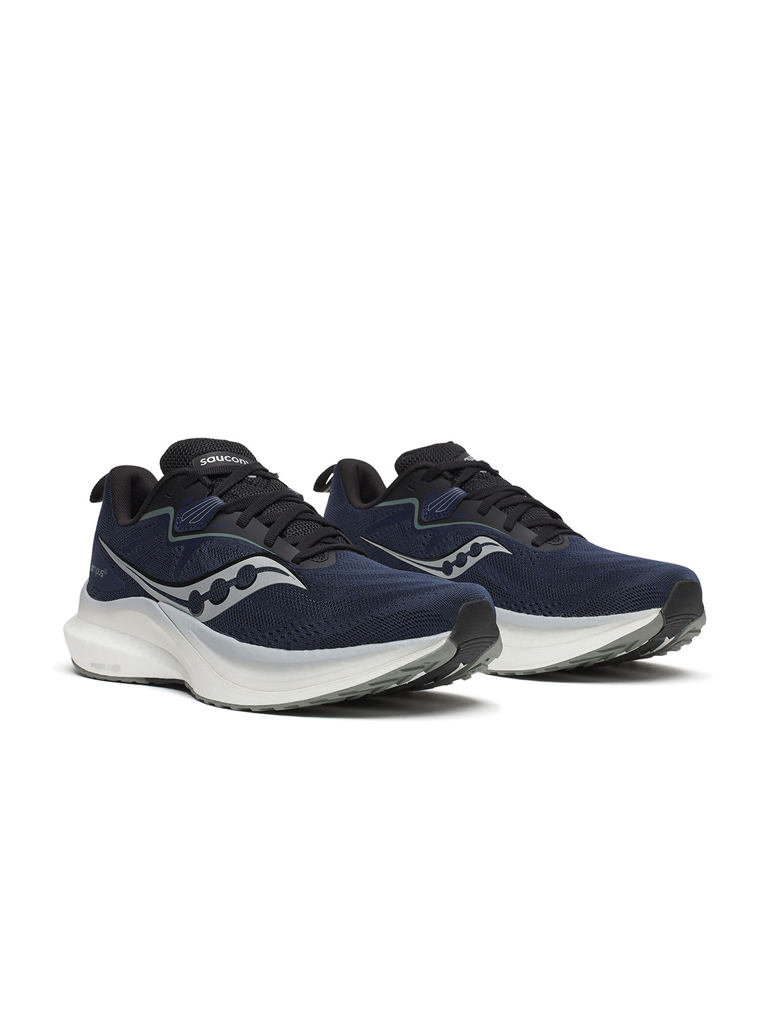 saucony Men Tempus 2 Pwrrun Pb Navy/Black UK 6 Non-Marking  Running Shoes