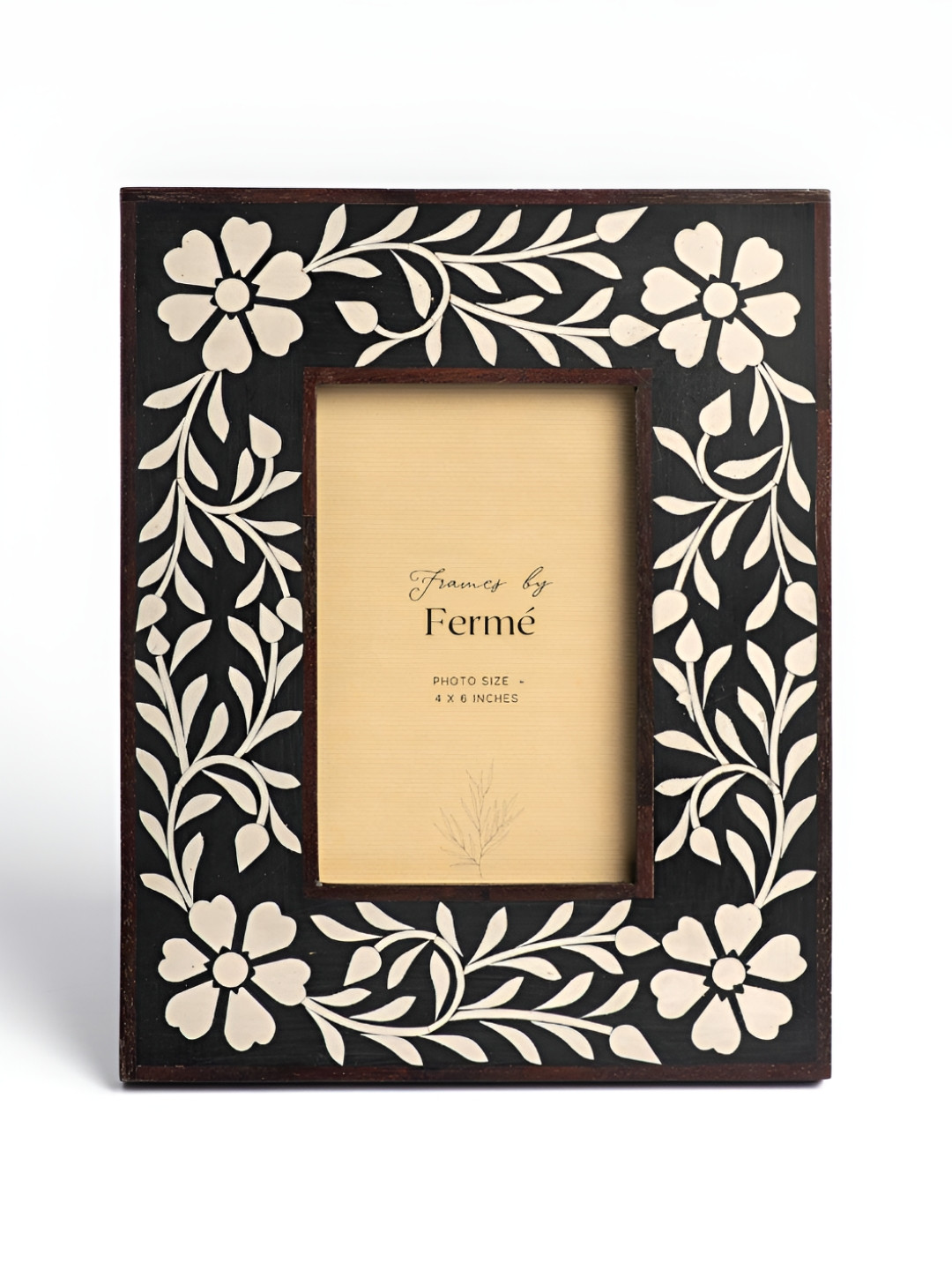 Ferme Brown & Beige Wooden Table Photo Frame