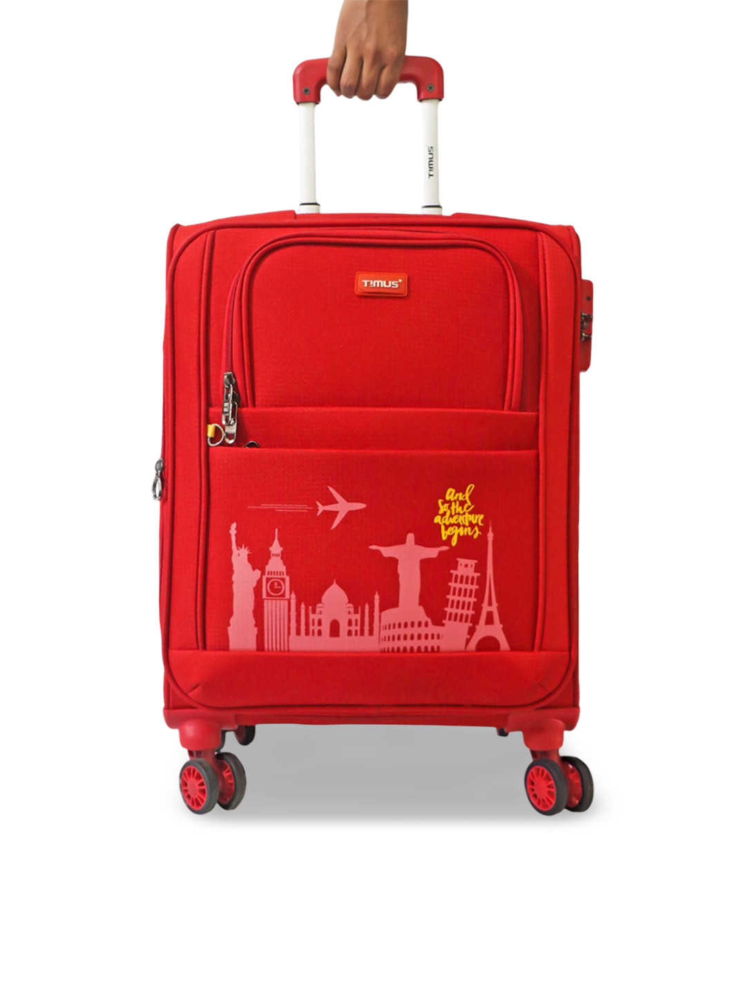 Timus Salsa Plus Soft Luggage Printed Cabin Trolley Bag